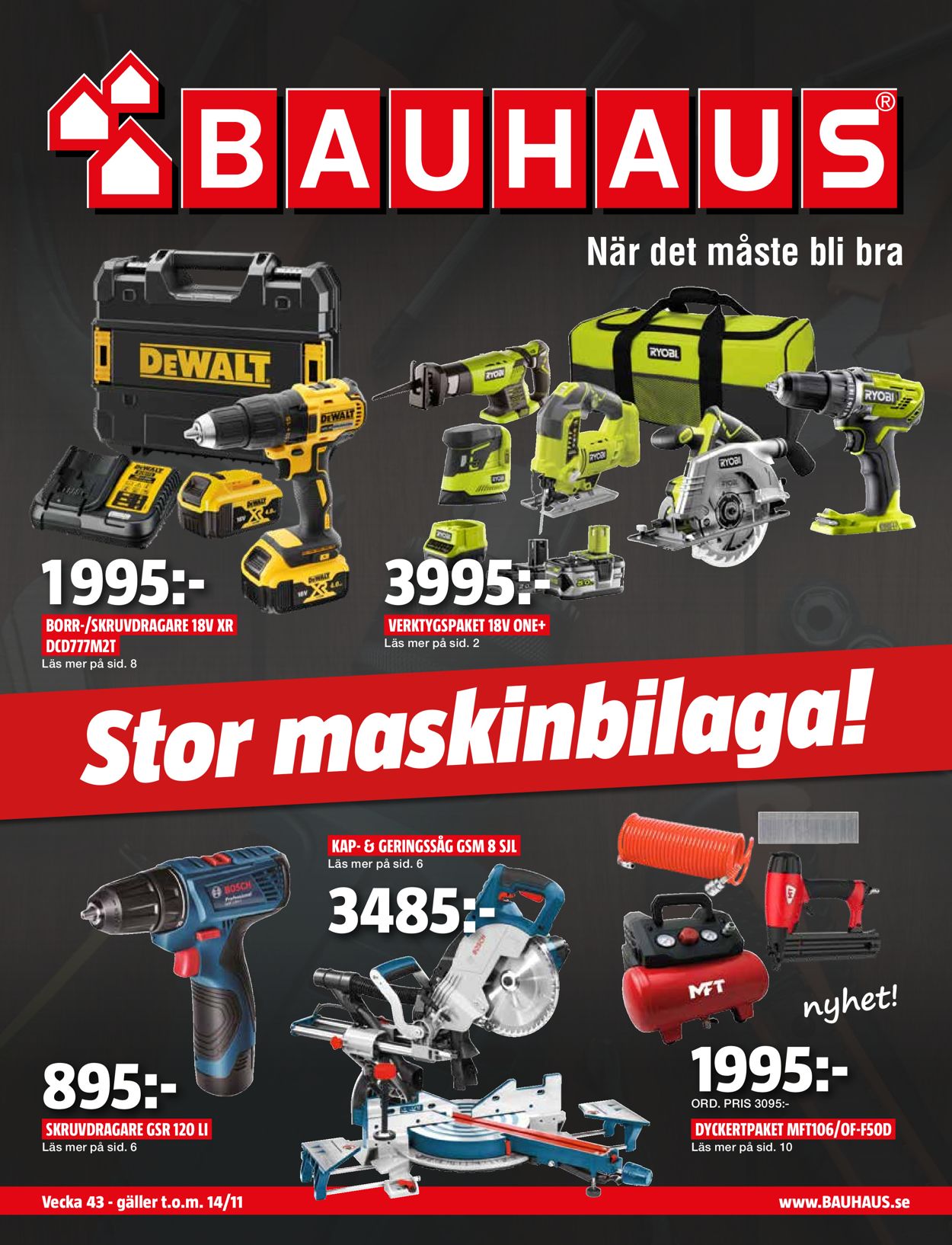 Bauhaus - Reklamblad - 25/10-25/11-2021