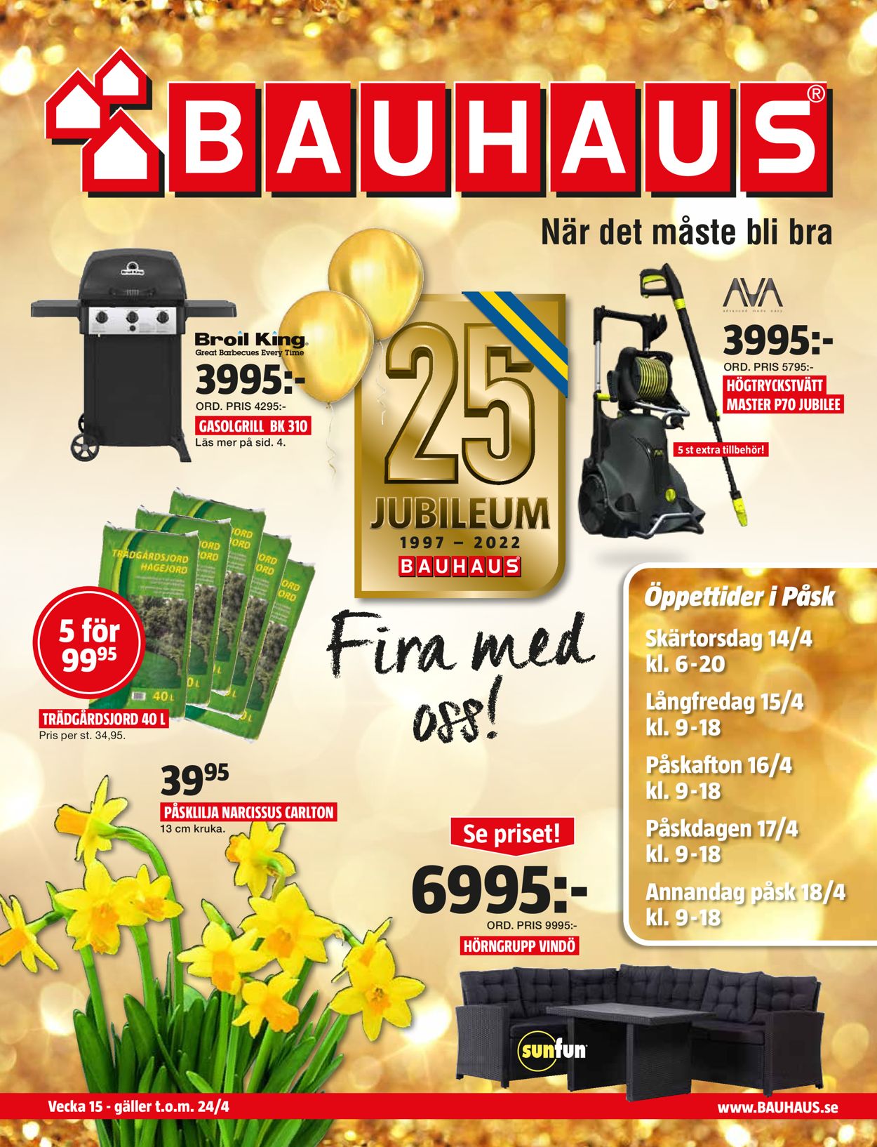 Bauhaus - Reklamblad - 15/04-24/04-2022