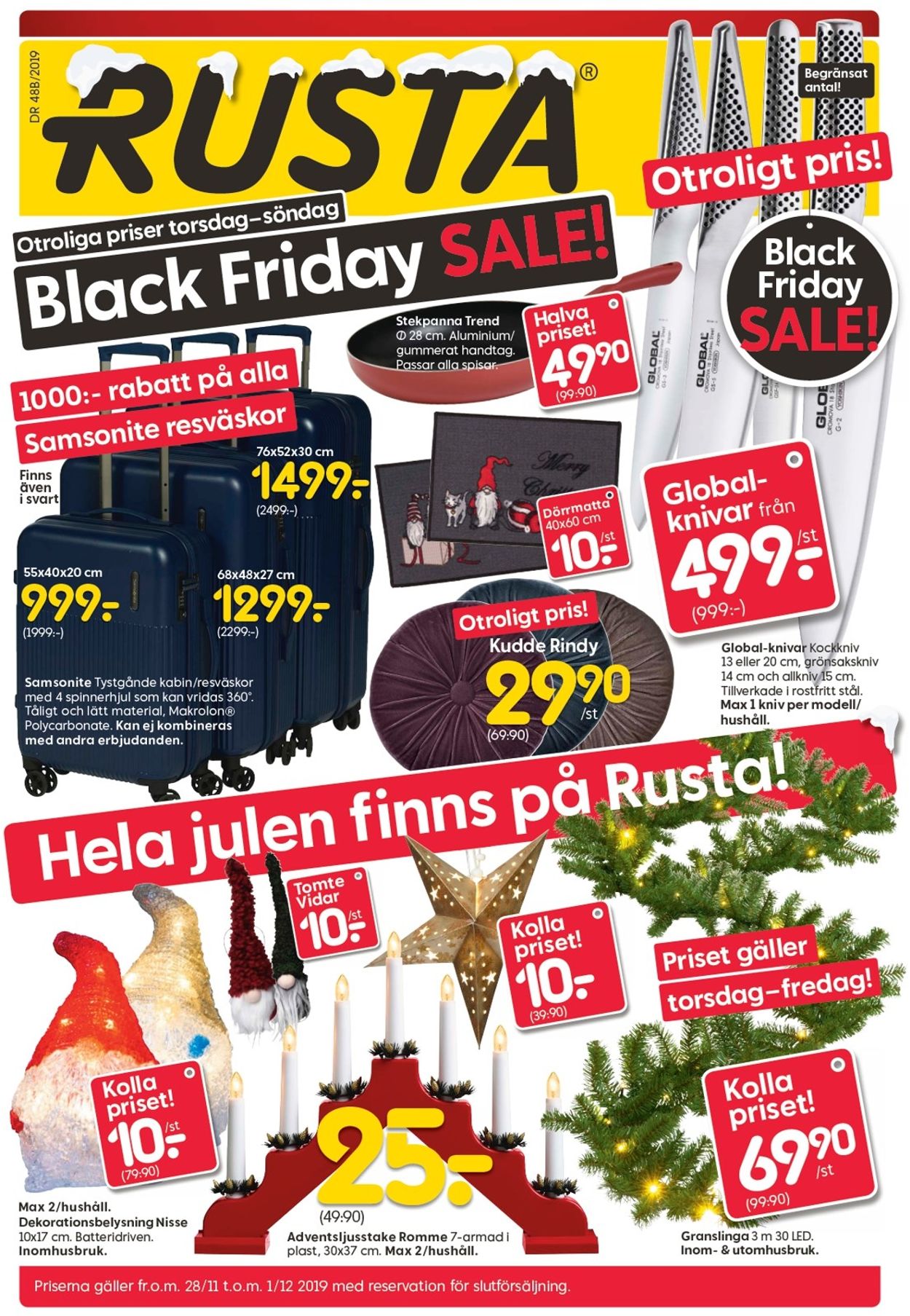 Rusta Black Friday 2019 - Reklamblad - 28/11-01/12-2019