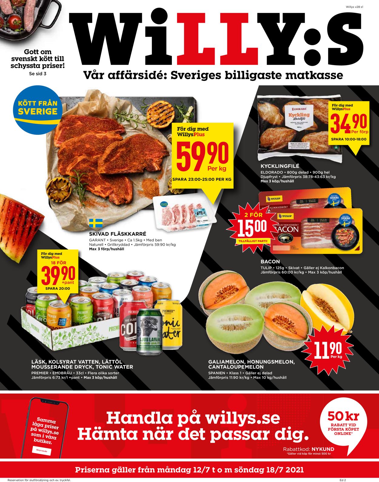 WiLLY:S - Reklamblad - 12/07-18/07-2021
