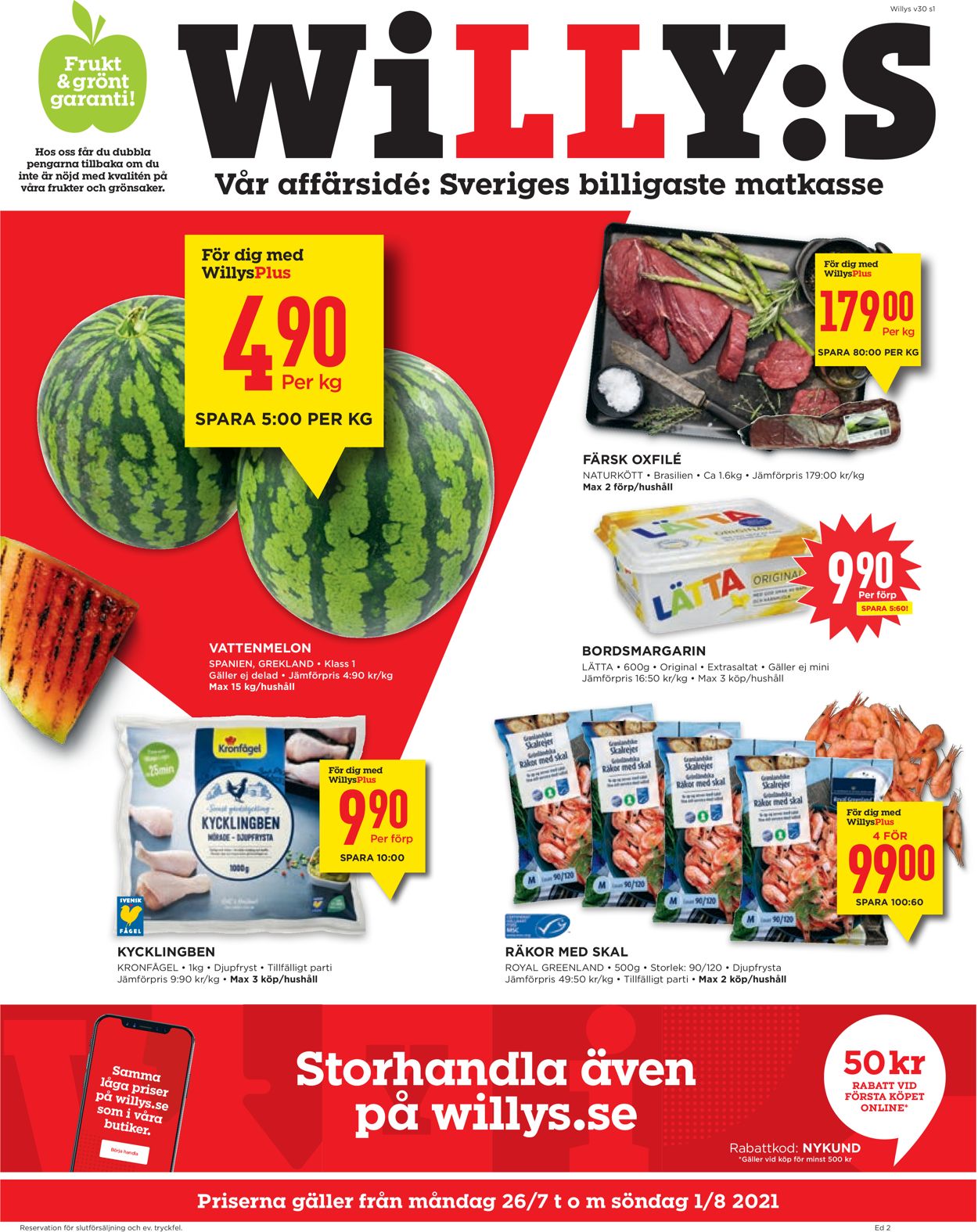 WiLLY:S - Reklamblad - 26/07-01/08-2021