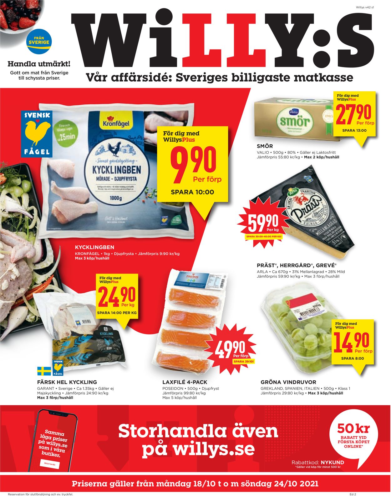 WiLLY:S - Reklamblad - 18/10-24/10-2021