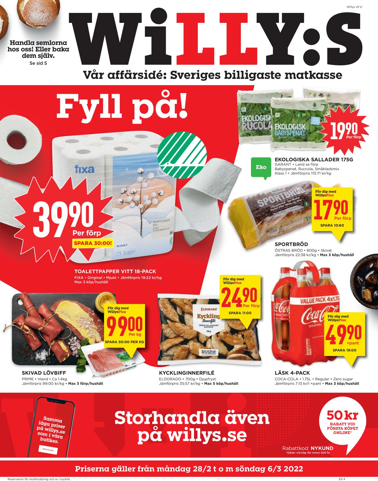 WiLLY:S - Reklamblad - 28/02-06/03-2022