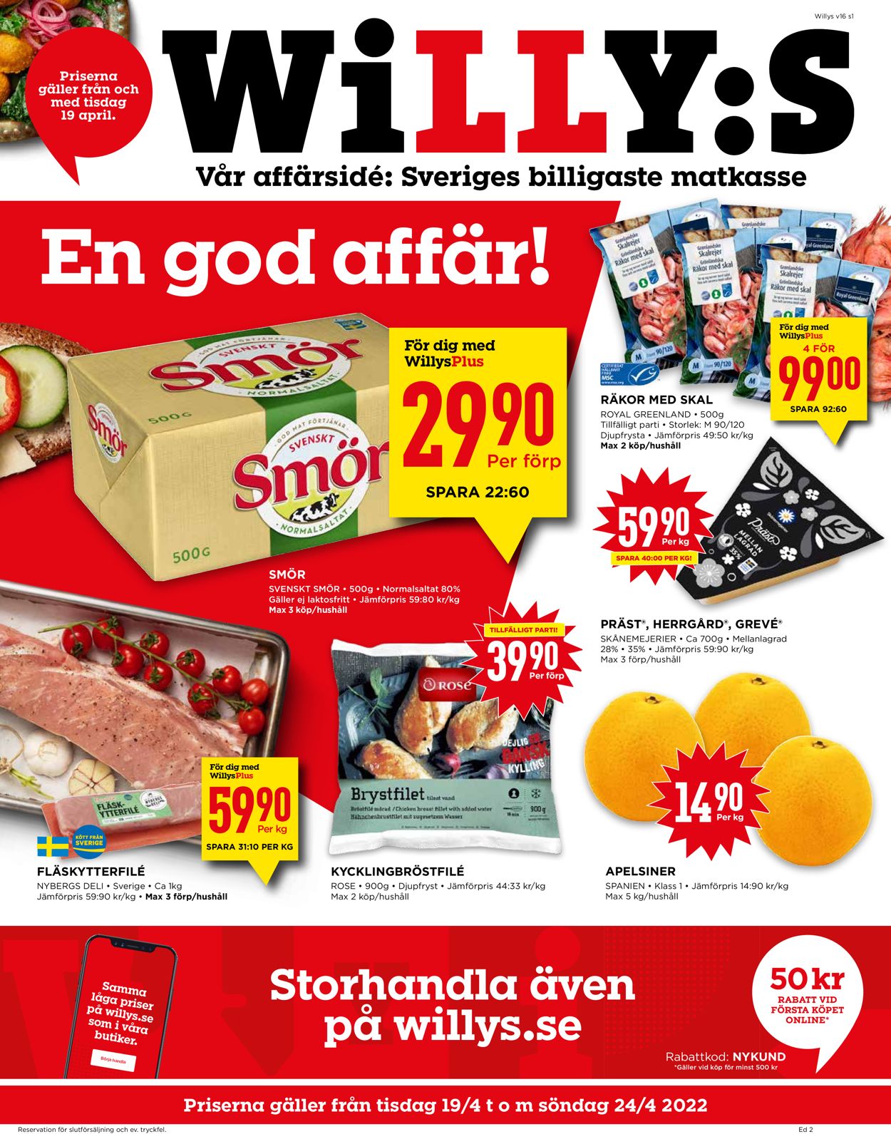 WiLLY:S - Reklamblad - 19/04-24/04-2022