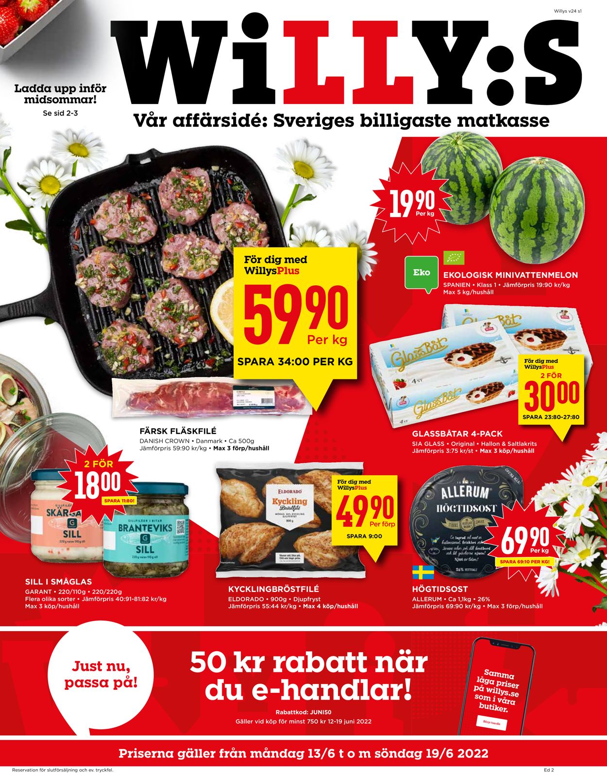 WiLLY:S - Reklamblad - 13/06-19/06-2022