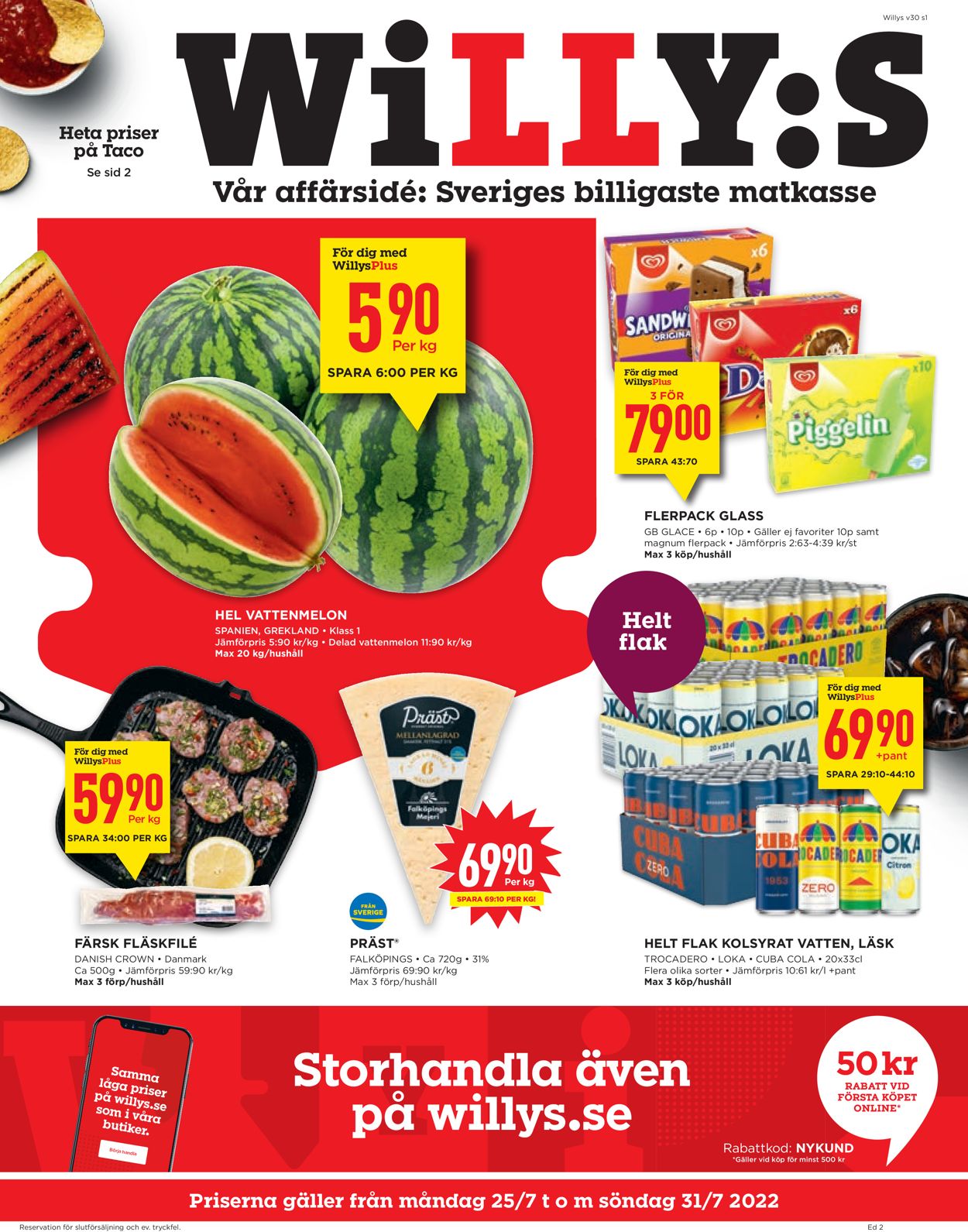 WiLLY:S - Reklamblad - 25/07-31/07-2022