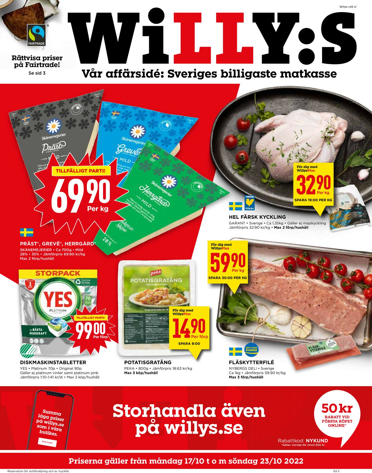 WiLLY:S - Reklamblad - 17/10-23/10-2022