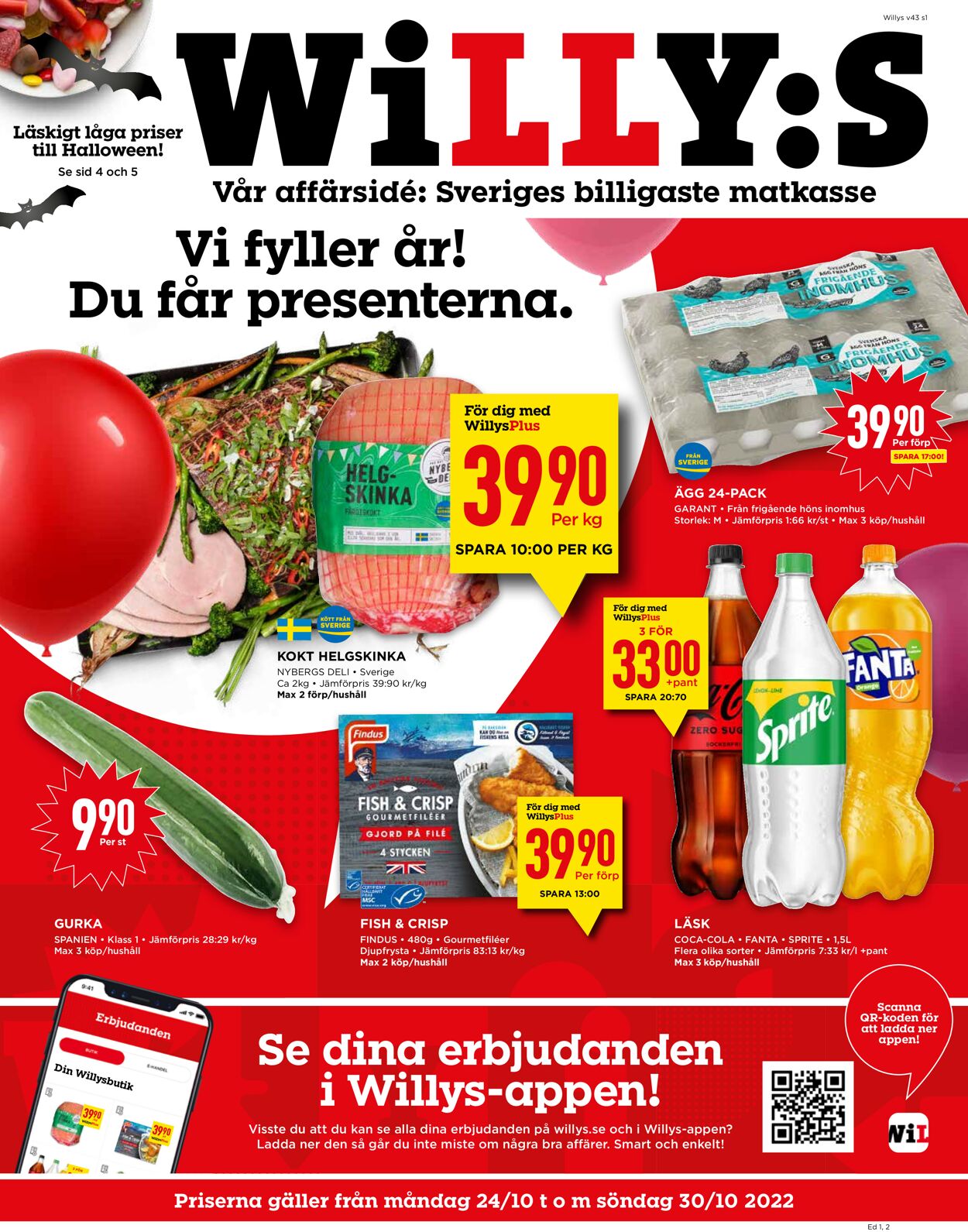 WiLLY:S - Reklamblad - 24/10-30/10-2022