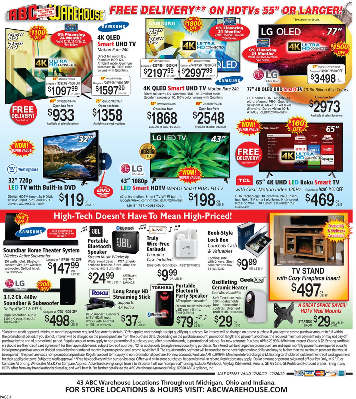 ABC Warehouse Last Minute Sale 2020 Weekly Ad Circular - valid 12/20-12/26/2020 (Page 4)