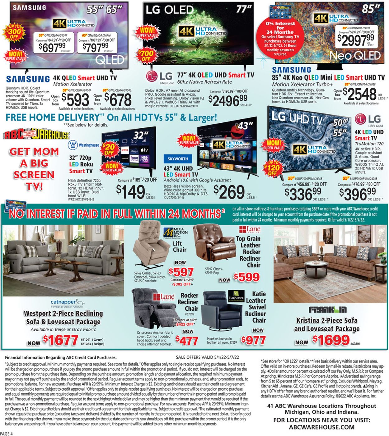 ABC Warehouse Weekly Ad Circular - valid 05/01-05/07/2022 (Page 4)