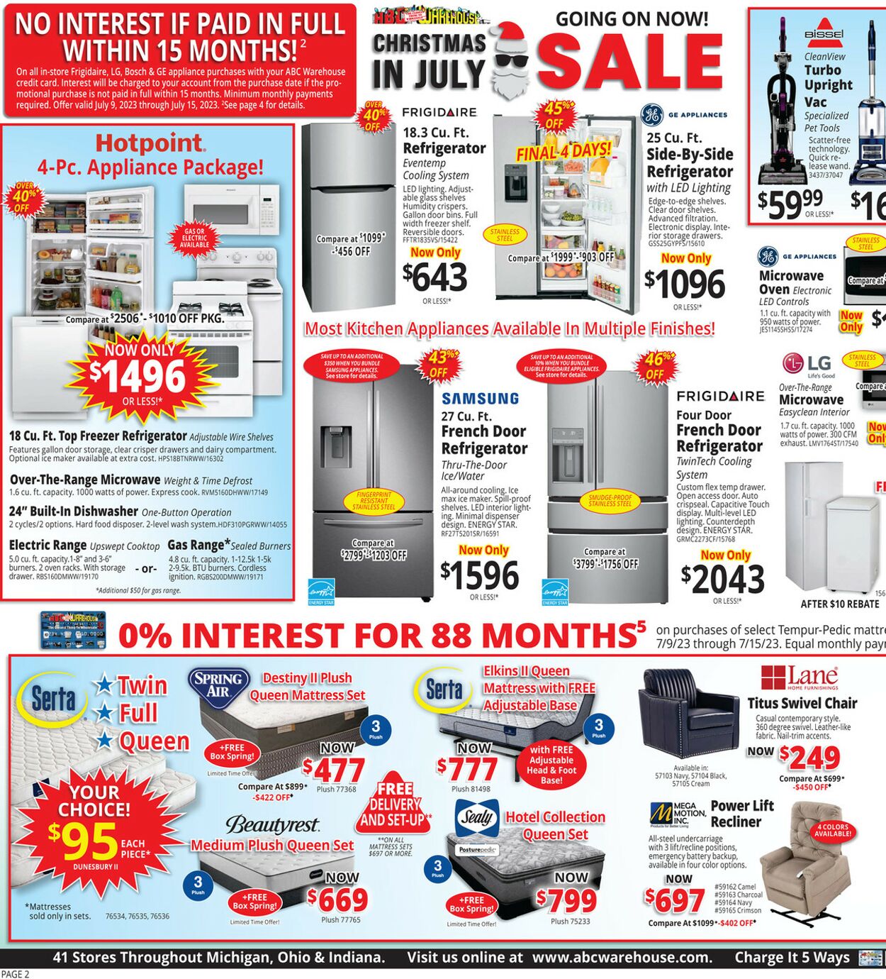 ABC Warehouse Weekly Ad Circular - valid 07/09-07/15/2023 (Page 2)