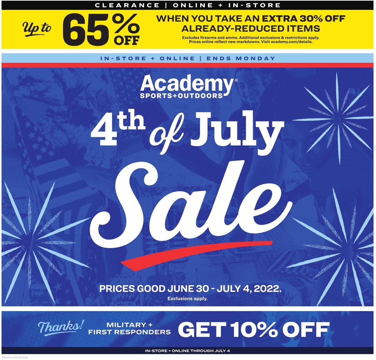 Academy Sports - 4th of July Sale Weekly Ad Circular - valid 06/30-07/04/2022