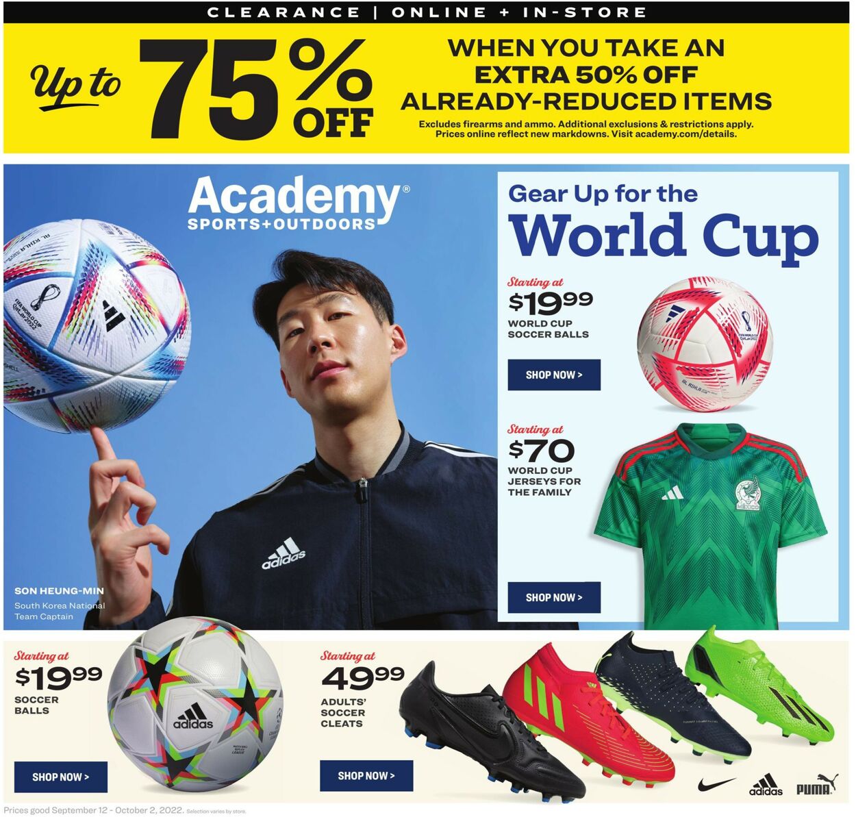 Academy Sports Weekly Ad Circular - valid 09/12-10/02/2022