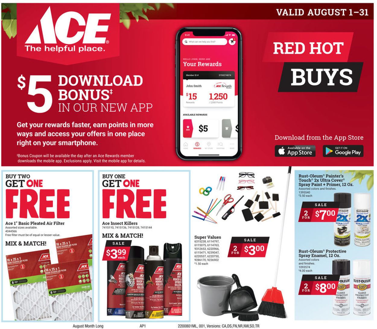 Ace Hardware Weekly Ad Circular - valid 08/01-08/31/2020