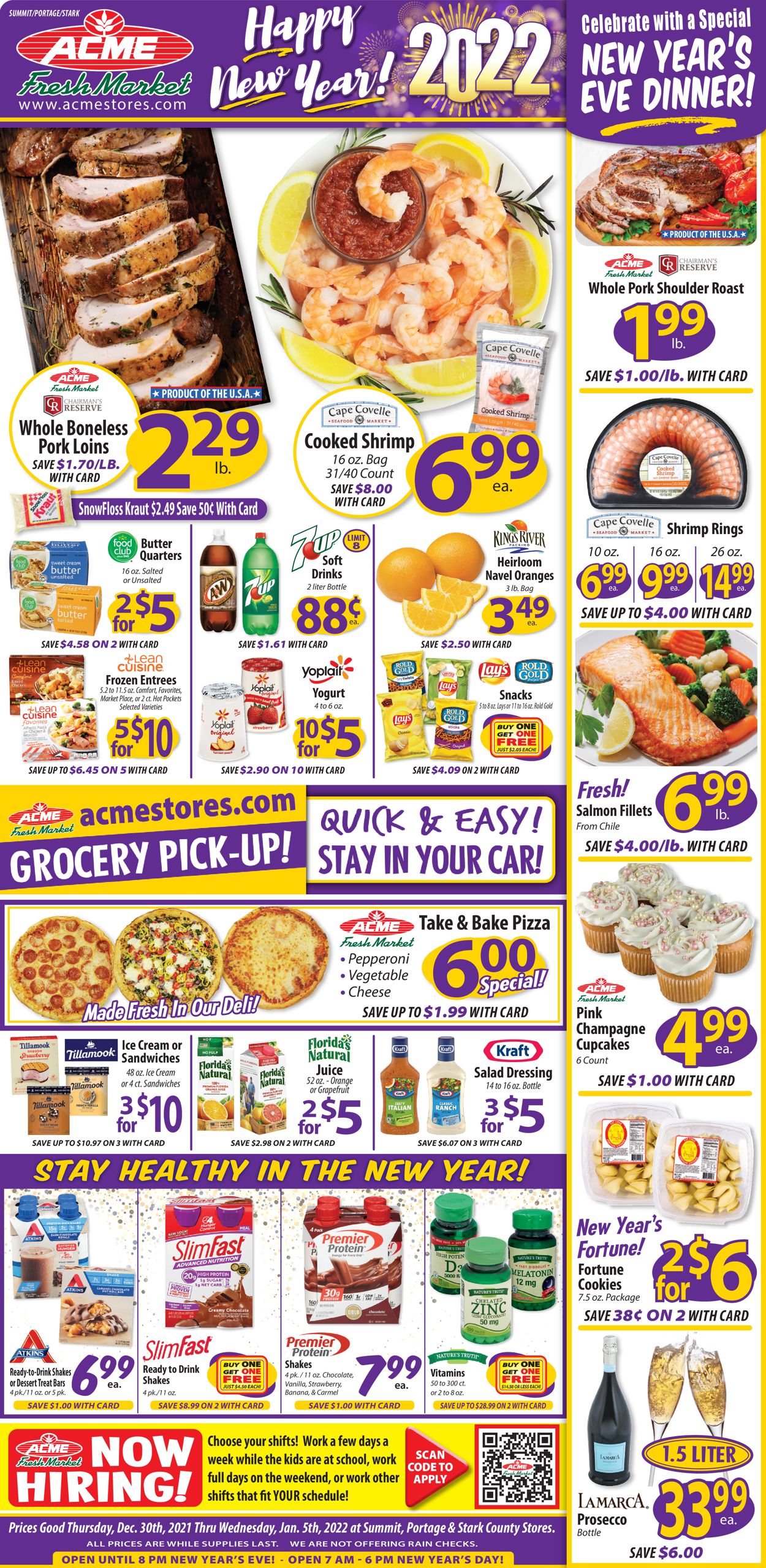 Acme Fresh Market Weekly Ad Circular - valid 12/30-01/05/2022