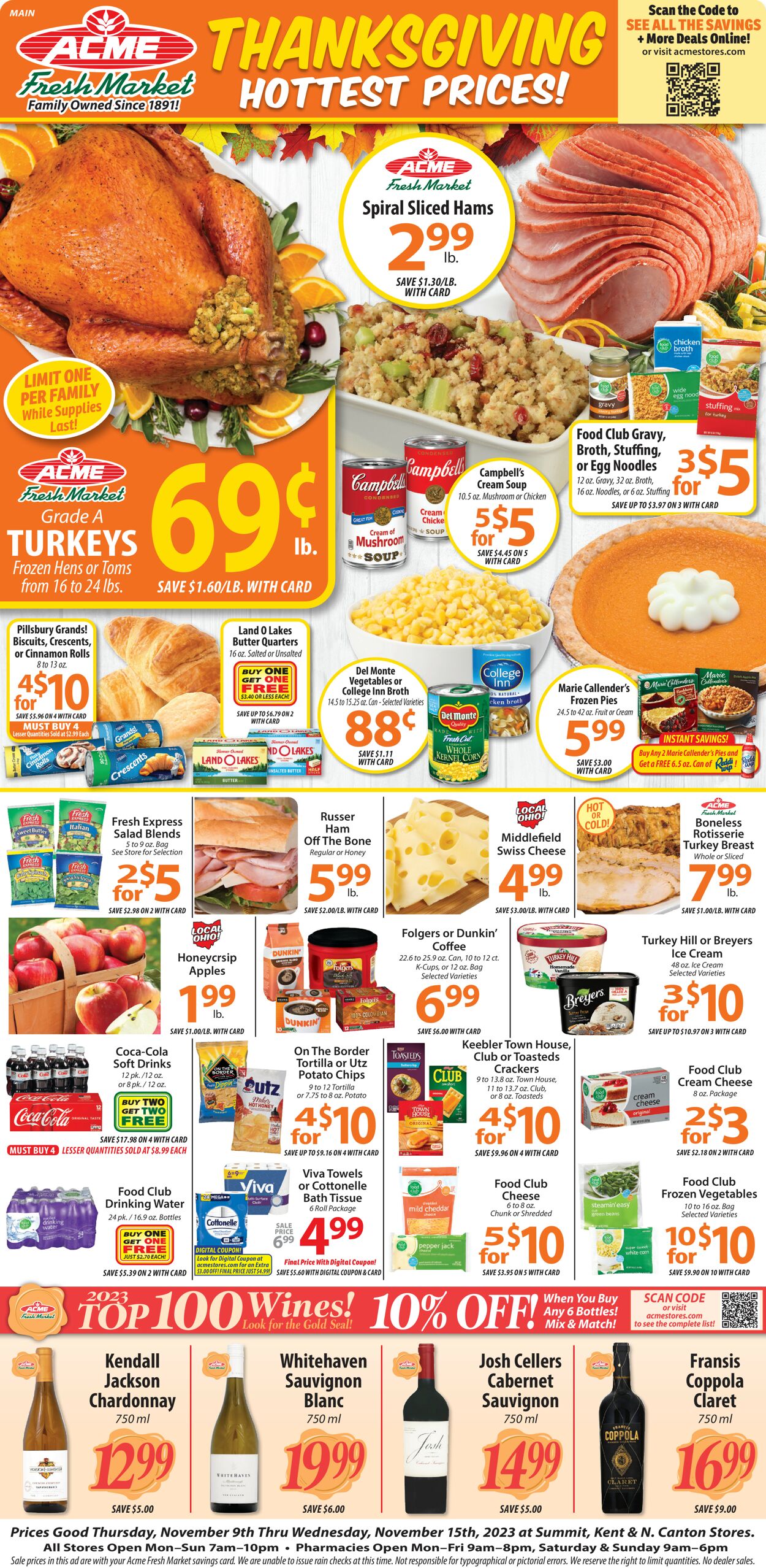 Acme Fresh Market Weekly Ad Circular - valid 11/09-11/16/2023