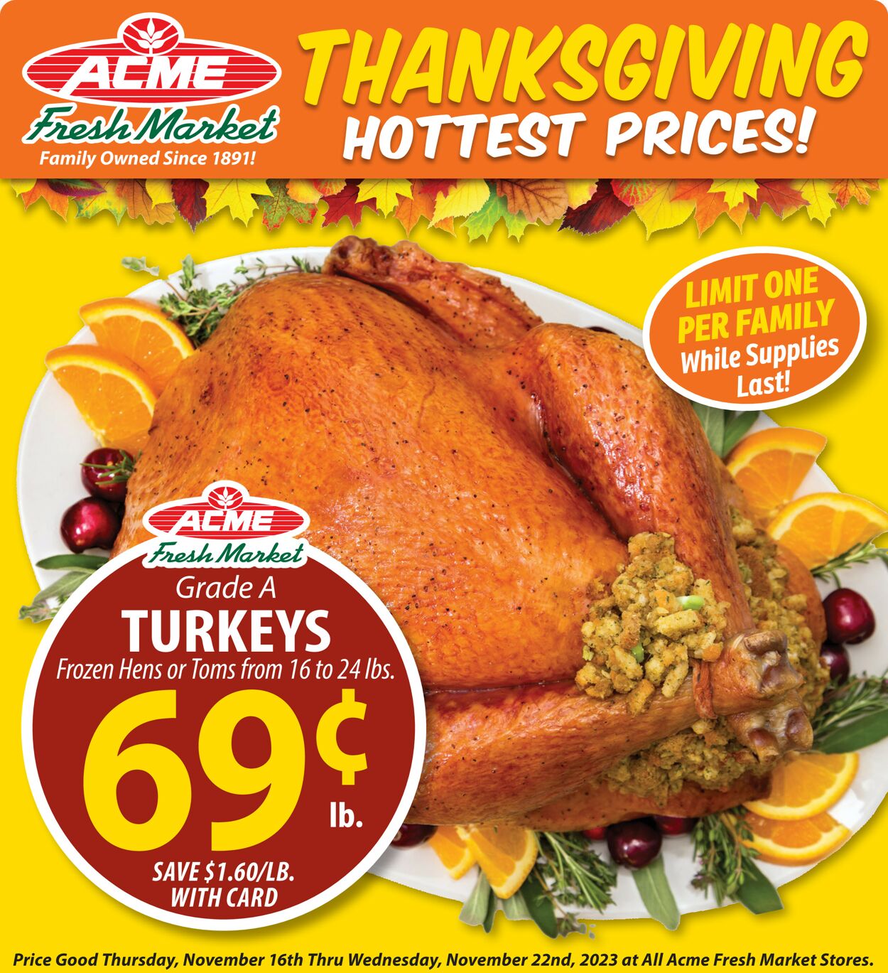 Acme Fresh Market Weekly Ad Circular - valid 11/16-11/23/2023