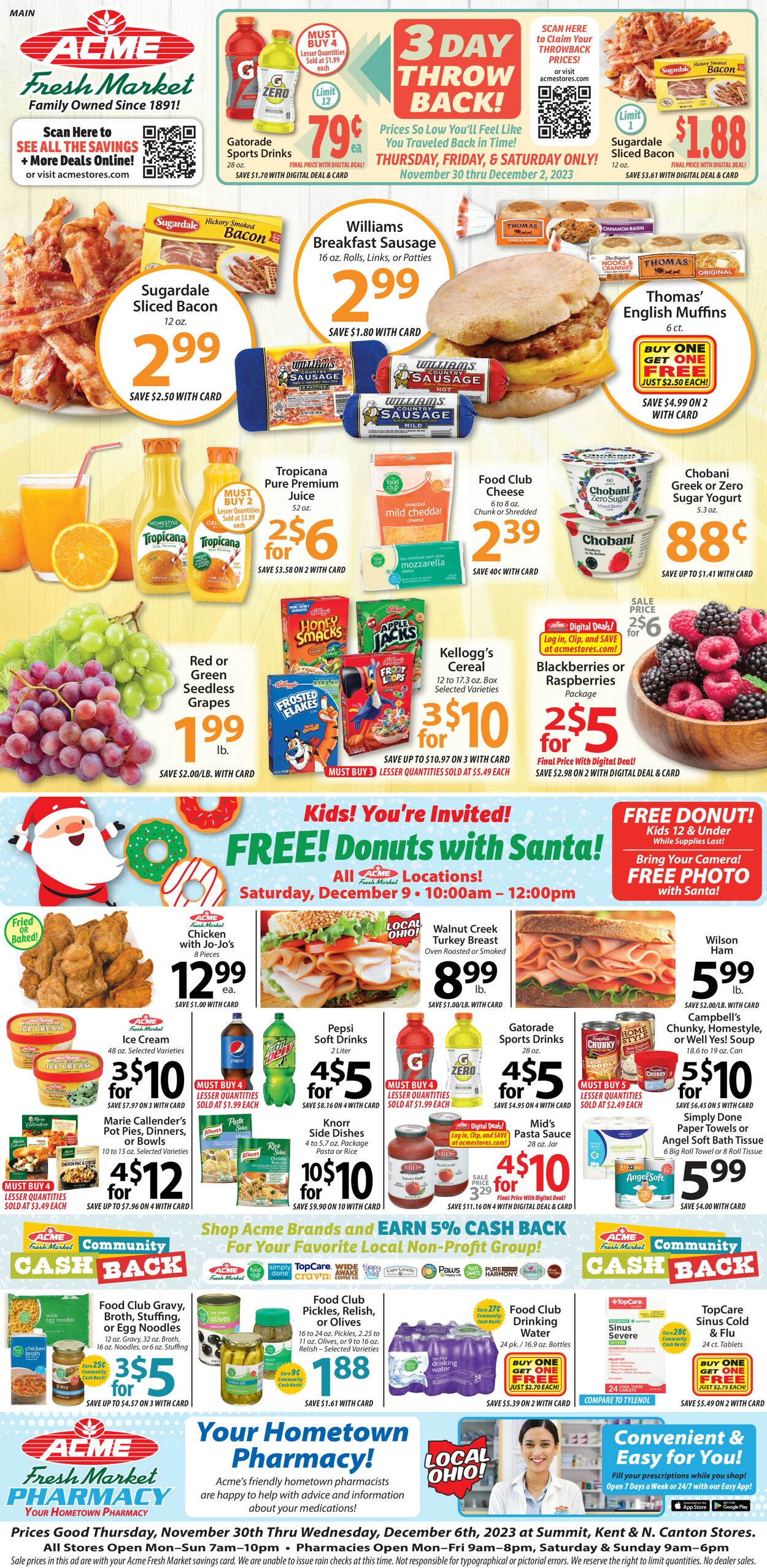Acme Fresh Market Weekly Ad Circular - valid 11/30-12/07/2023
