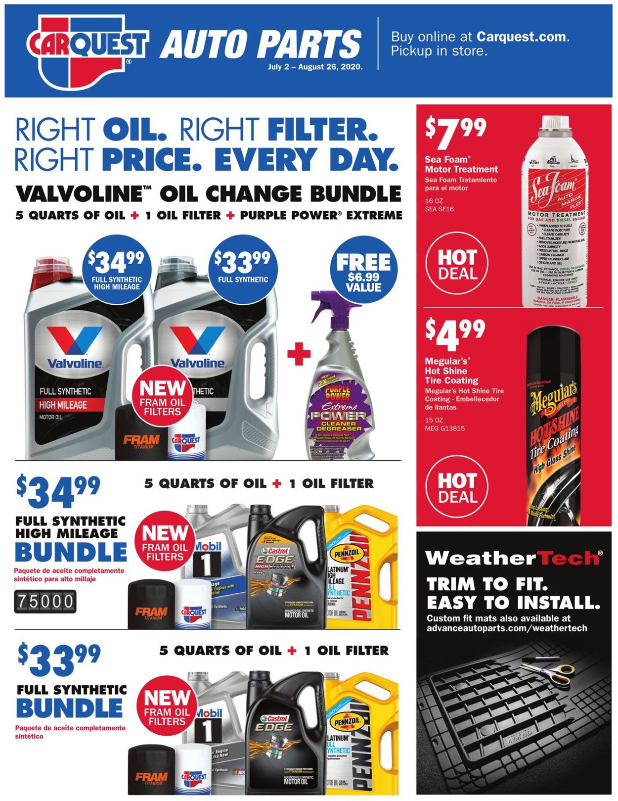 Advance Auto Parts Weekly Ad Circular - valid 07/02-08/26/2020