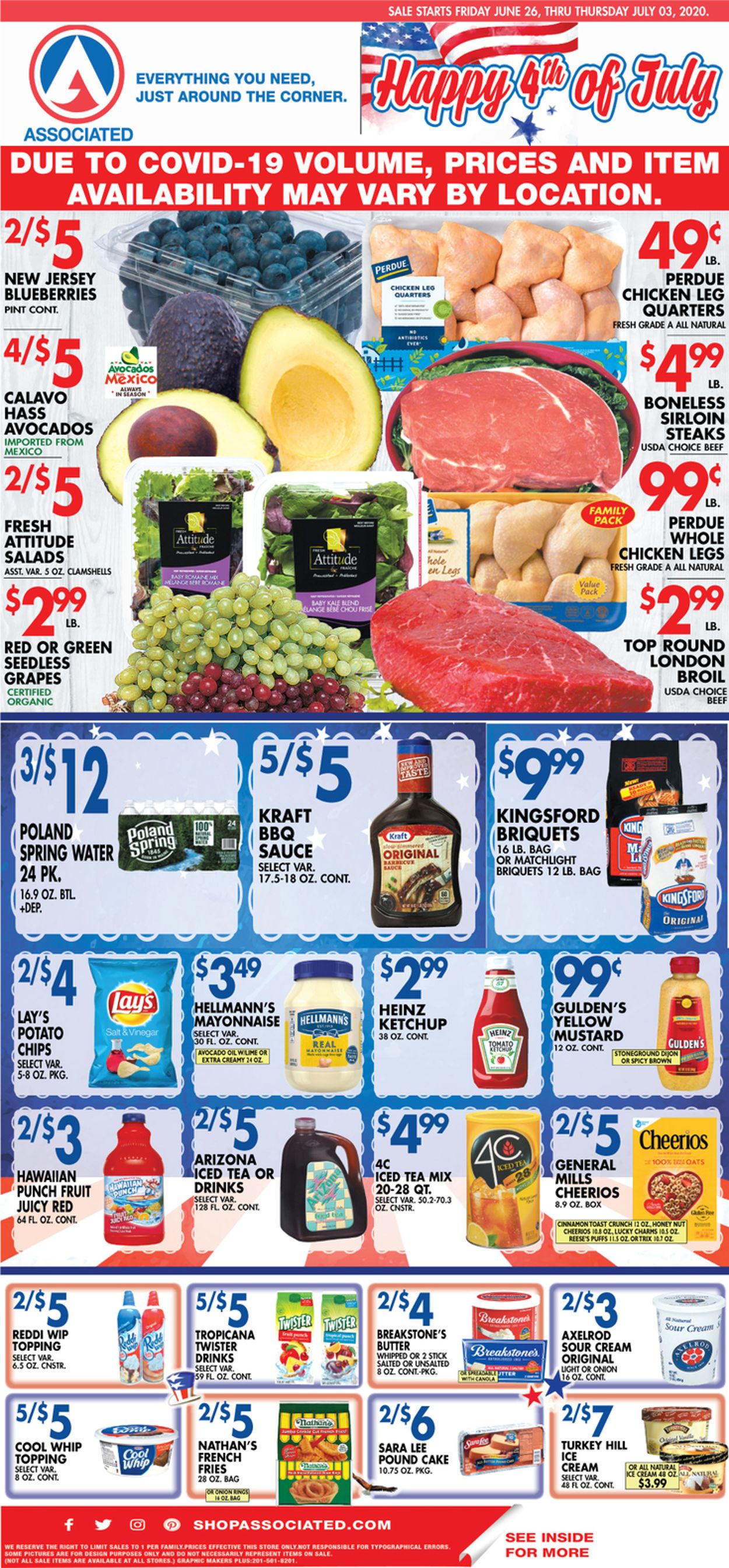 Associated Supermarkets Weekly Ad Circular - valid 06/26-07/03/2020