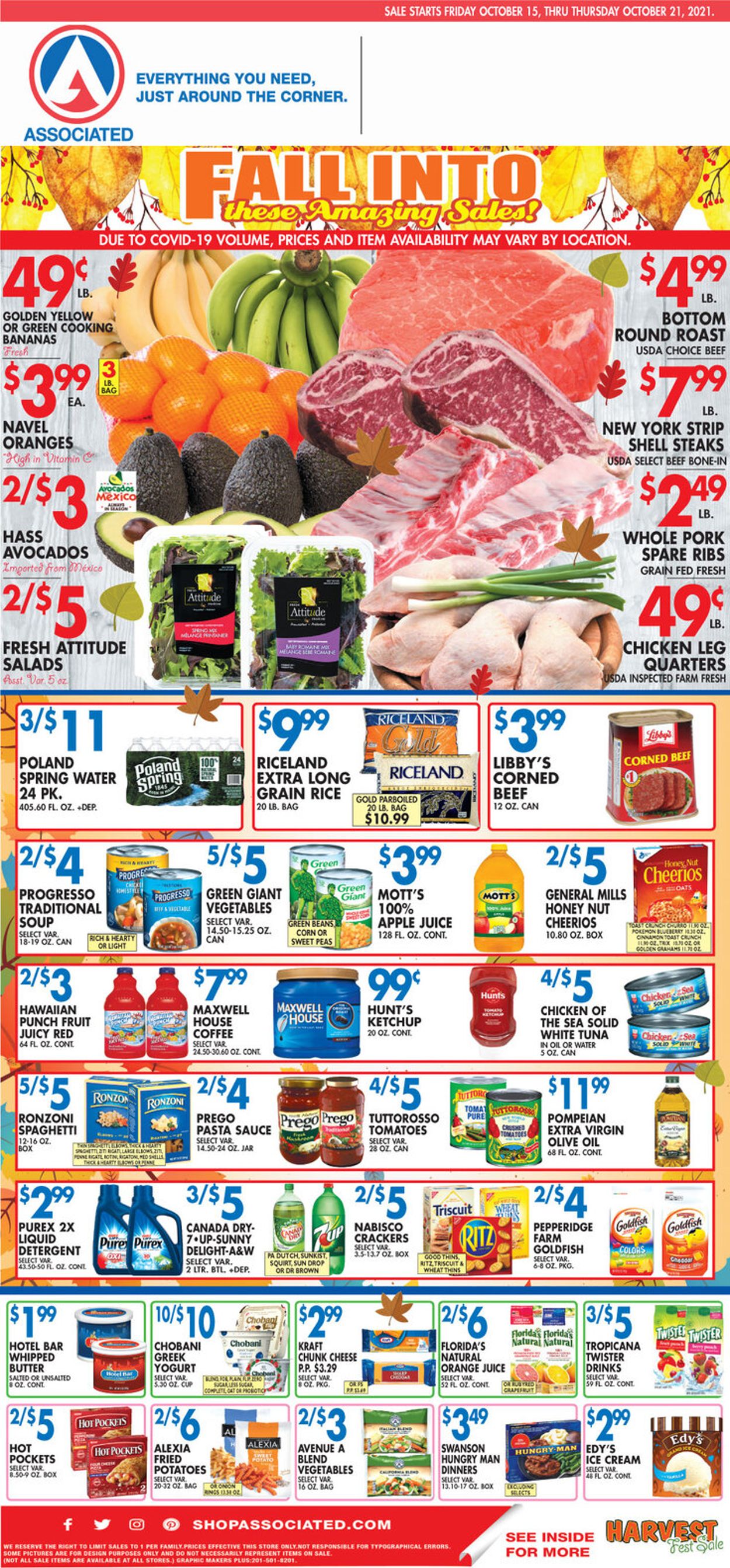 Associated Supermarkets Weekly Ad Circular - valid 10/15-10/21/2021