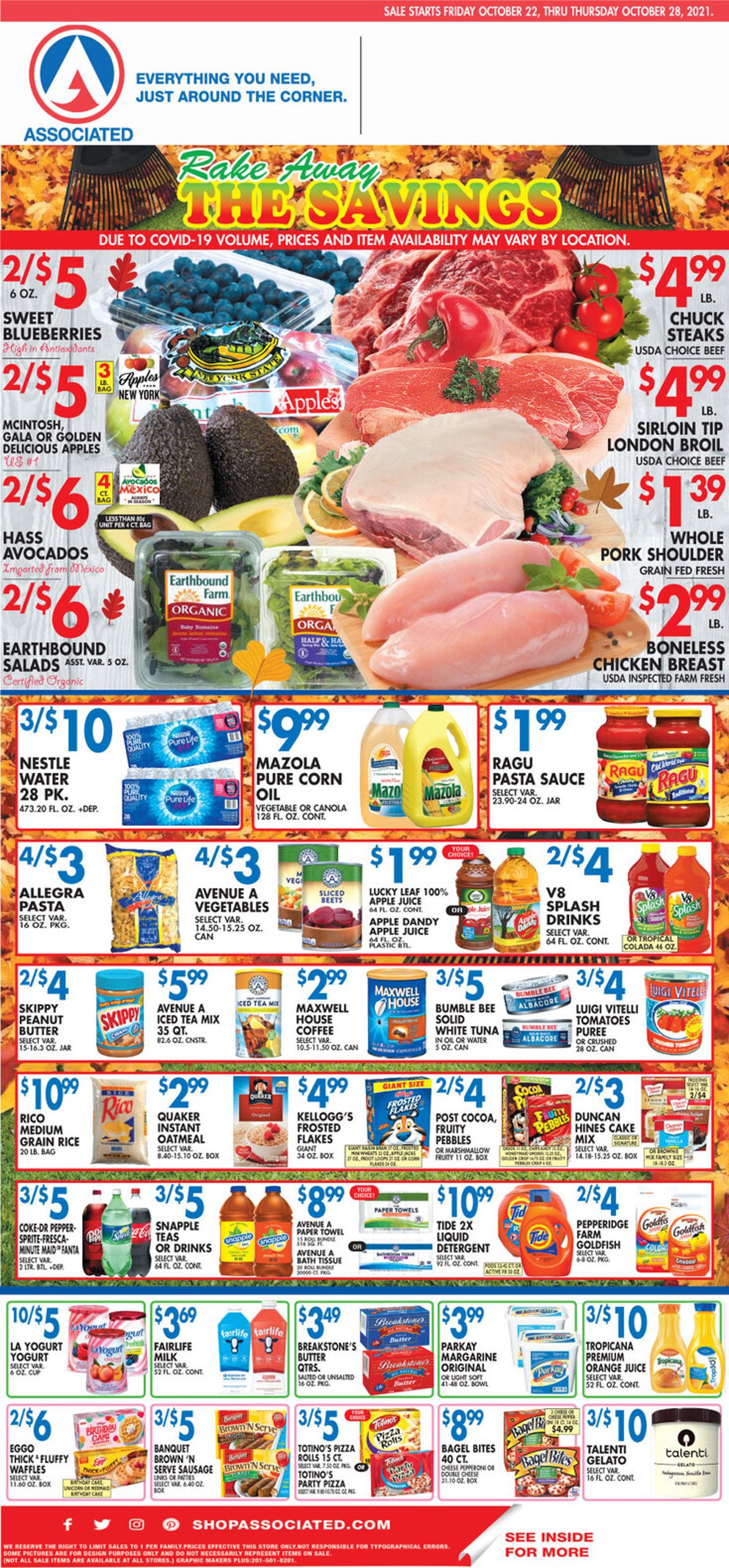Associated Supermarkets Weekly Ad Circular - valid 10/22-10/28/2021