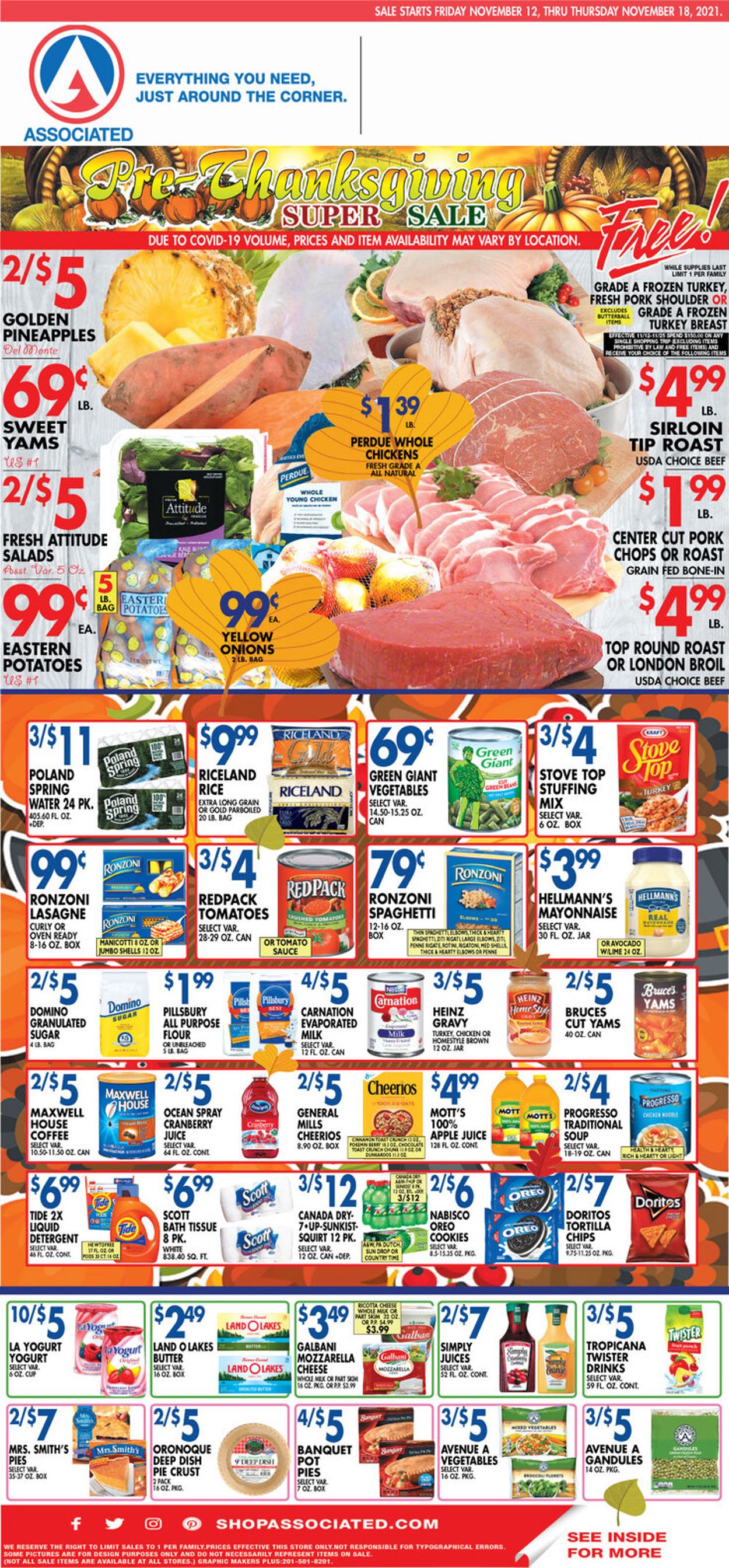 Associated Supermarkets Weekly Ad Circular - valid 11/12-11/18/2021