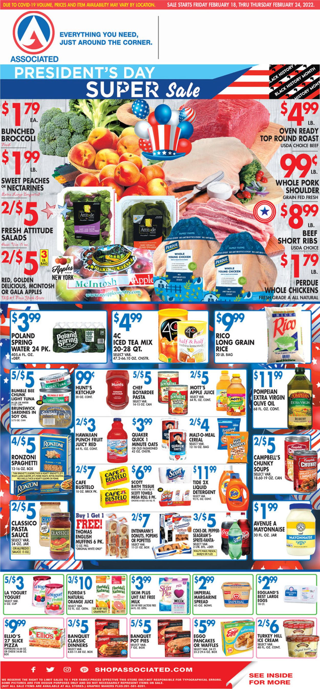 Associated Supermarkets Weekly Ad Circular - valid 02/18-02/24/2022