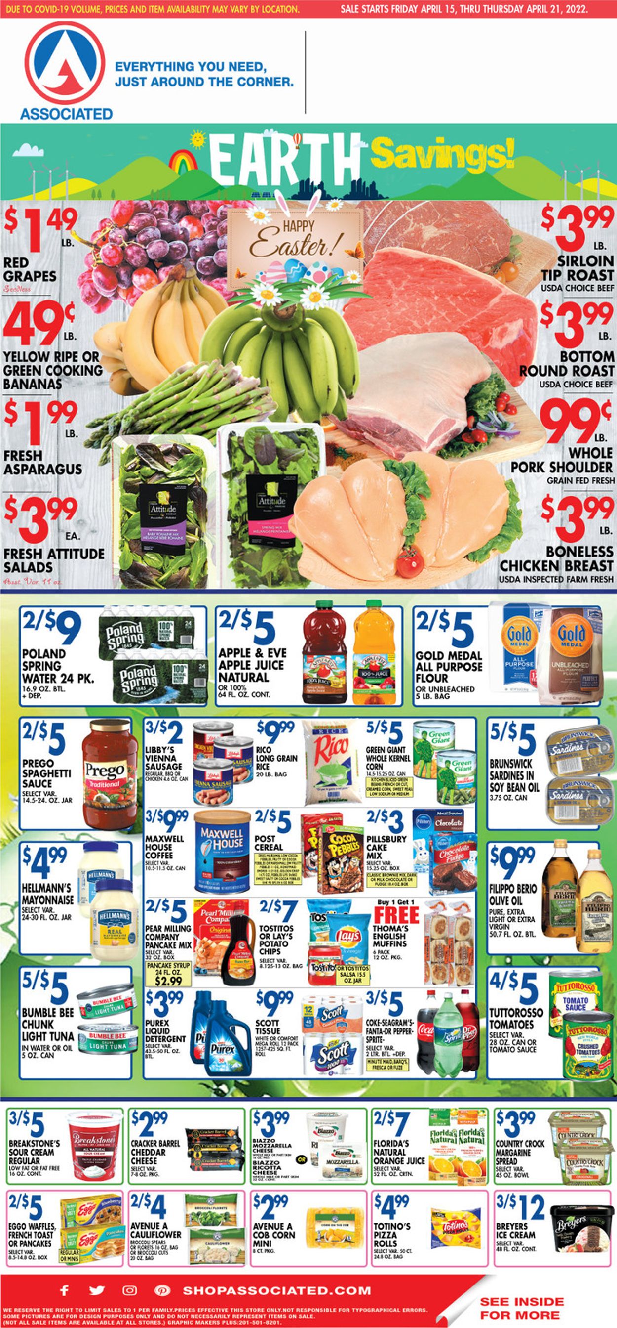 Associated Supermarkets Weekly Ad Circular - valid 04/15-04/21/2022