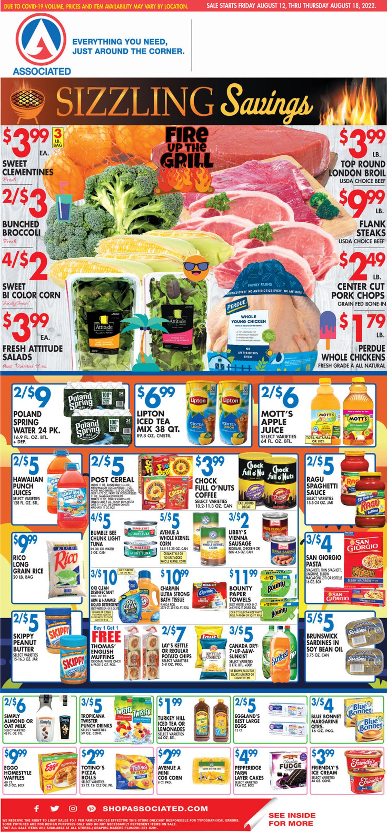Associated Supermarkets Weekly Ad Circular - valid 08/12-08/18/2022