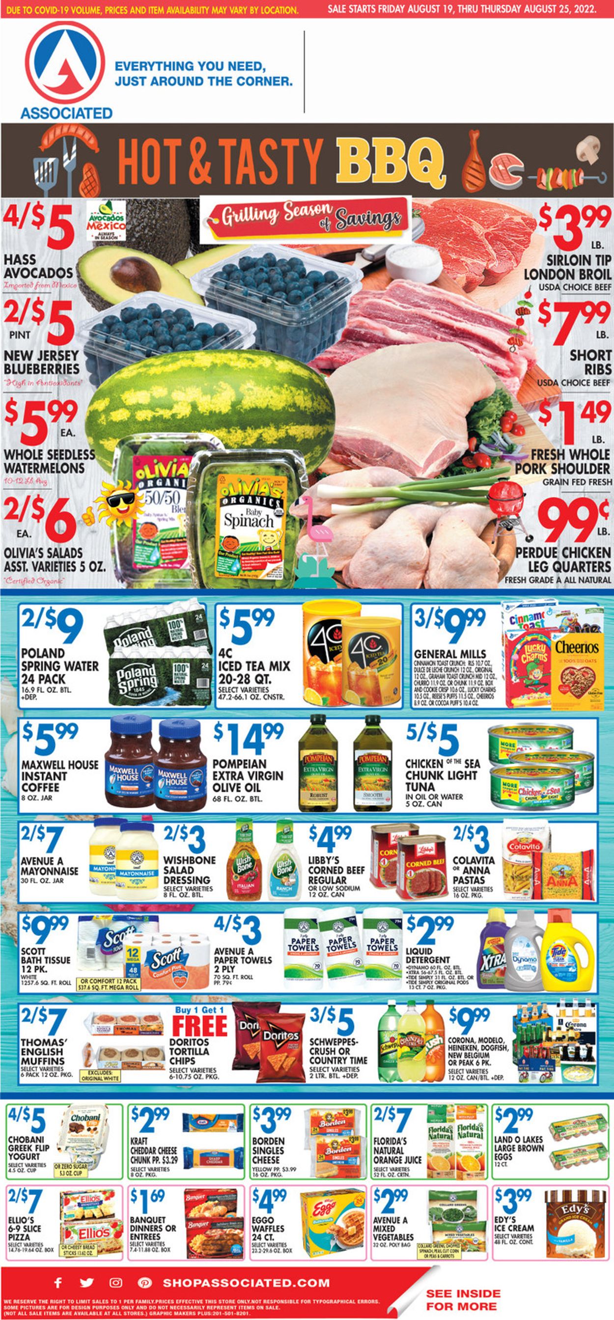 Associated Supermarkets Weekly Ad Circular - valid 08/19-08/25/2022
