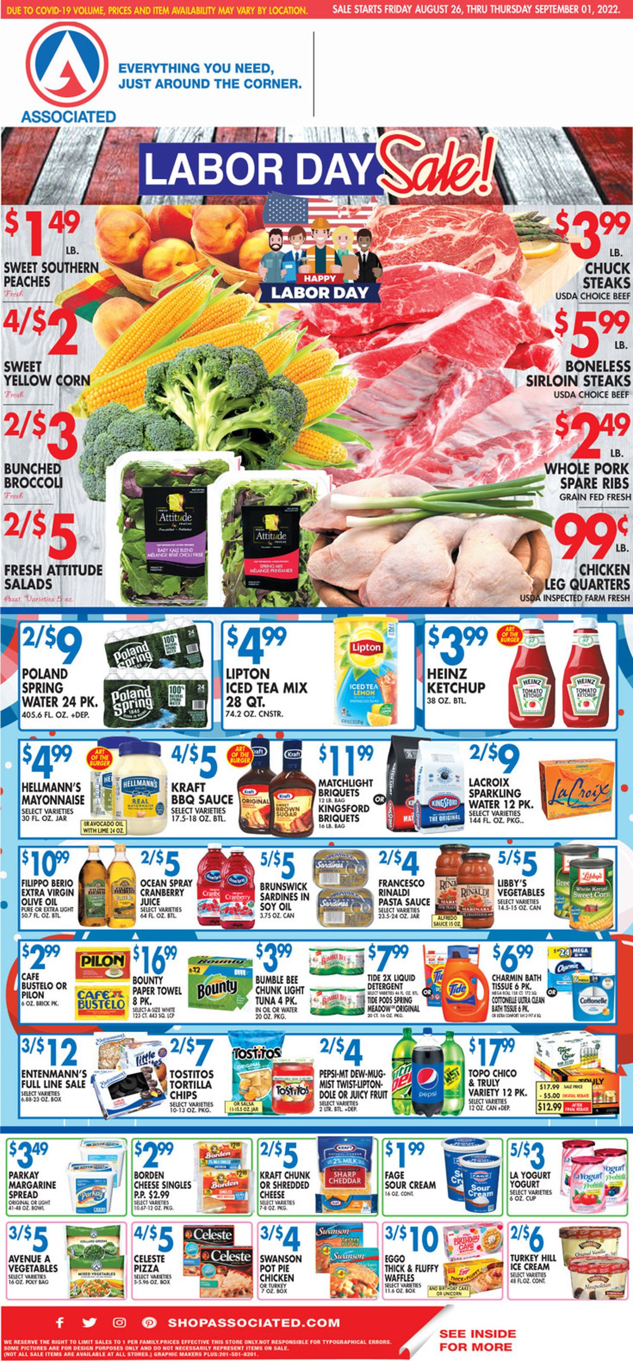 Associated Supermarkets Weekly Ad Circular - valid 08/26-09/01/2022