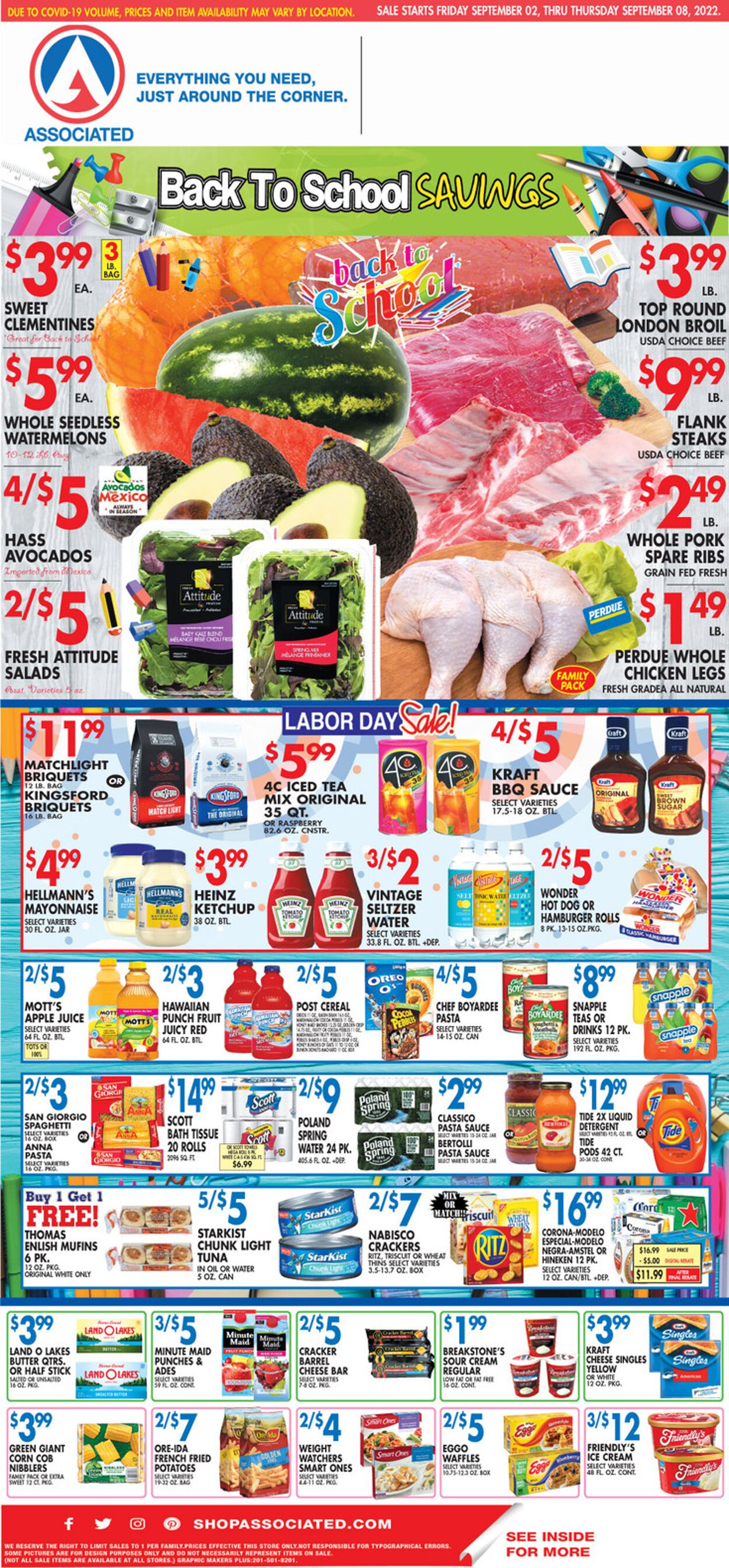 Associated Supermarkets Weekly Ad Circular - valid 09/02-09/08/2022