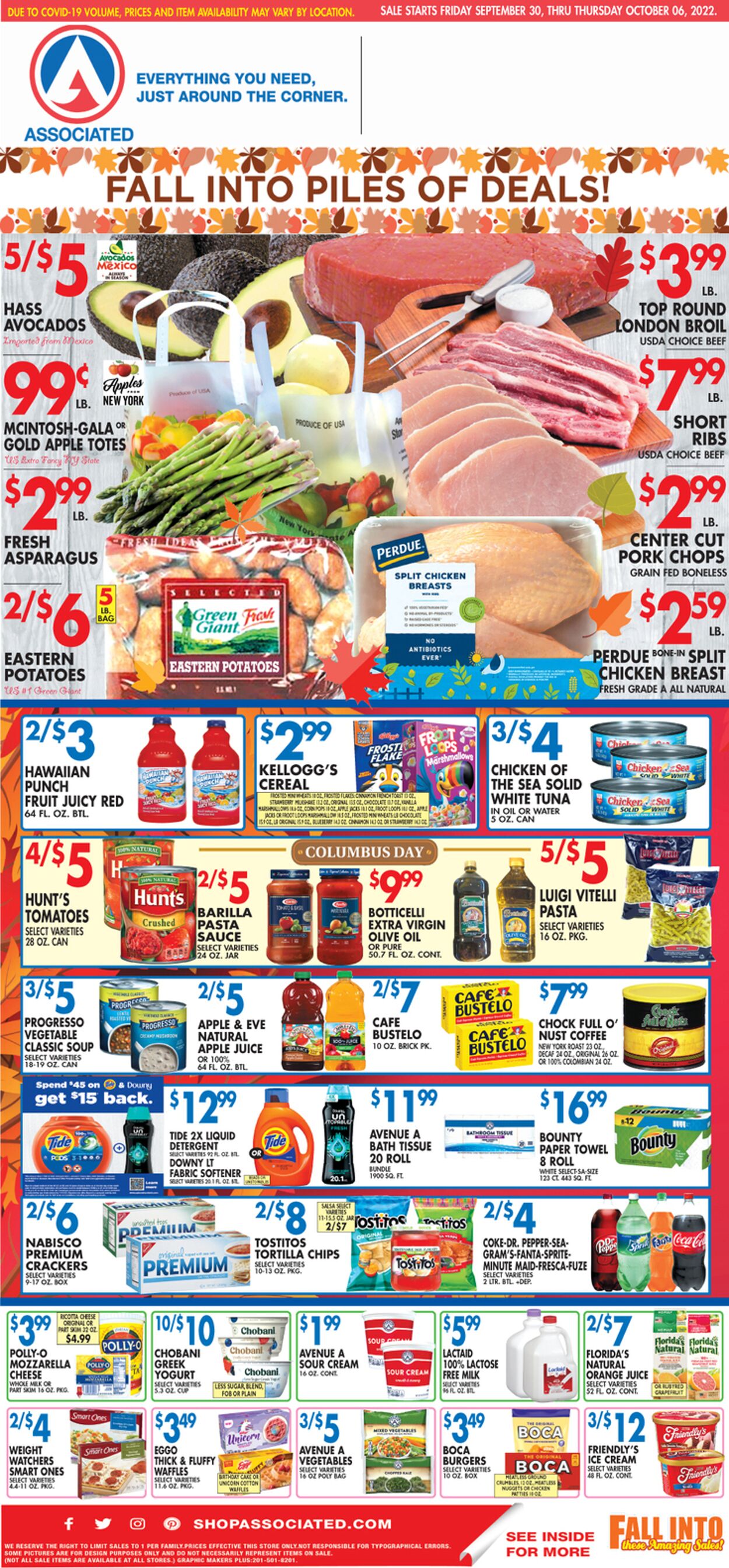 Associated Supermarkets Weekly Ad Circular - valid 09/30-10/06/2022