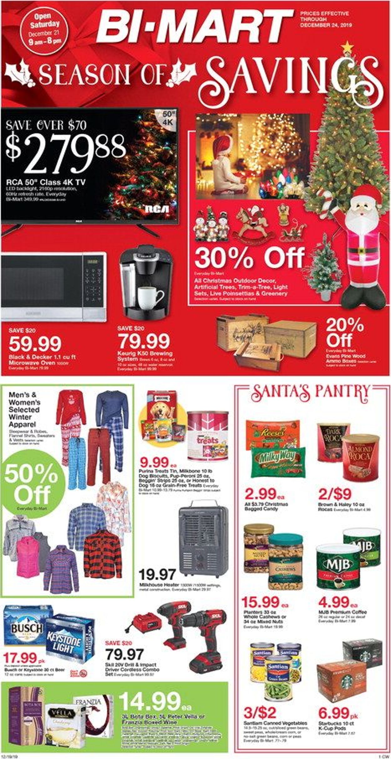 Bi-Mart - Christmas Ad 2019 Weekly Ad Circular - valid 12/19-12/24/2019