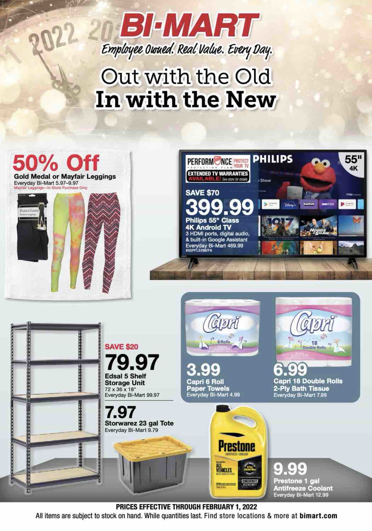 Bi-Mart Weekly Ad Circular - valid 01/19-02/01/2022