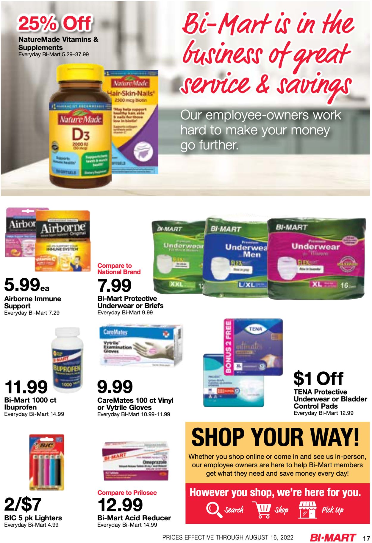 Bi-Mart Weekly Ad Circular - valid 08/02-08/16/2022 (Page 17)