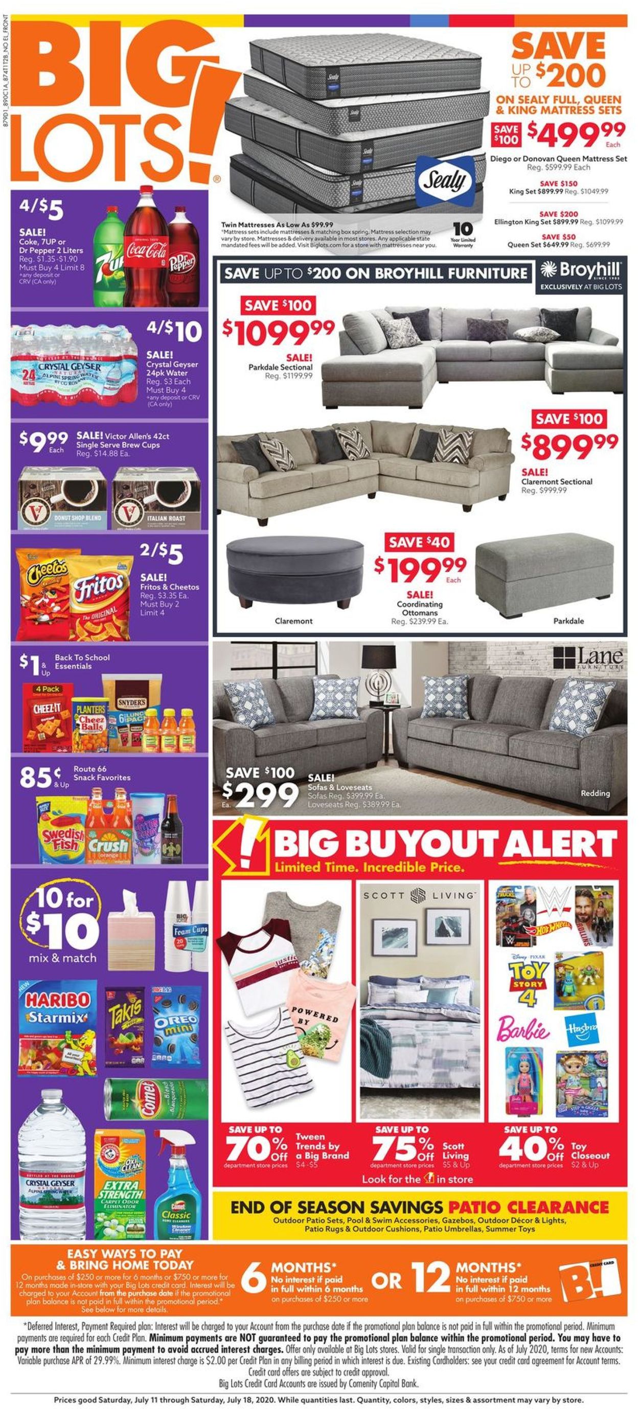 Big Lots Weekly Ad Circular - valid 07/11-07/18/2020