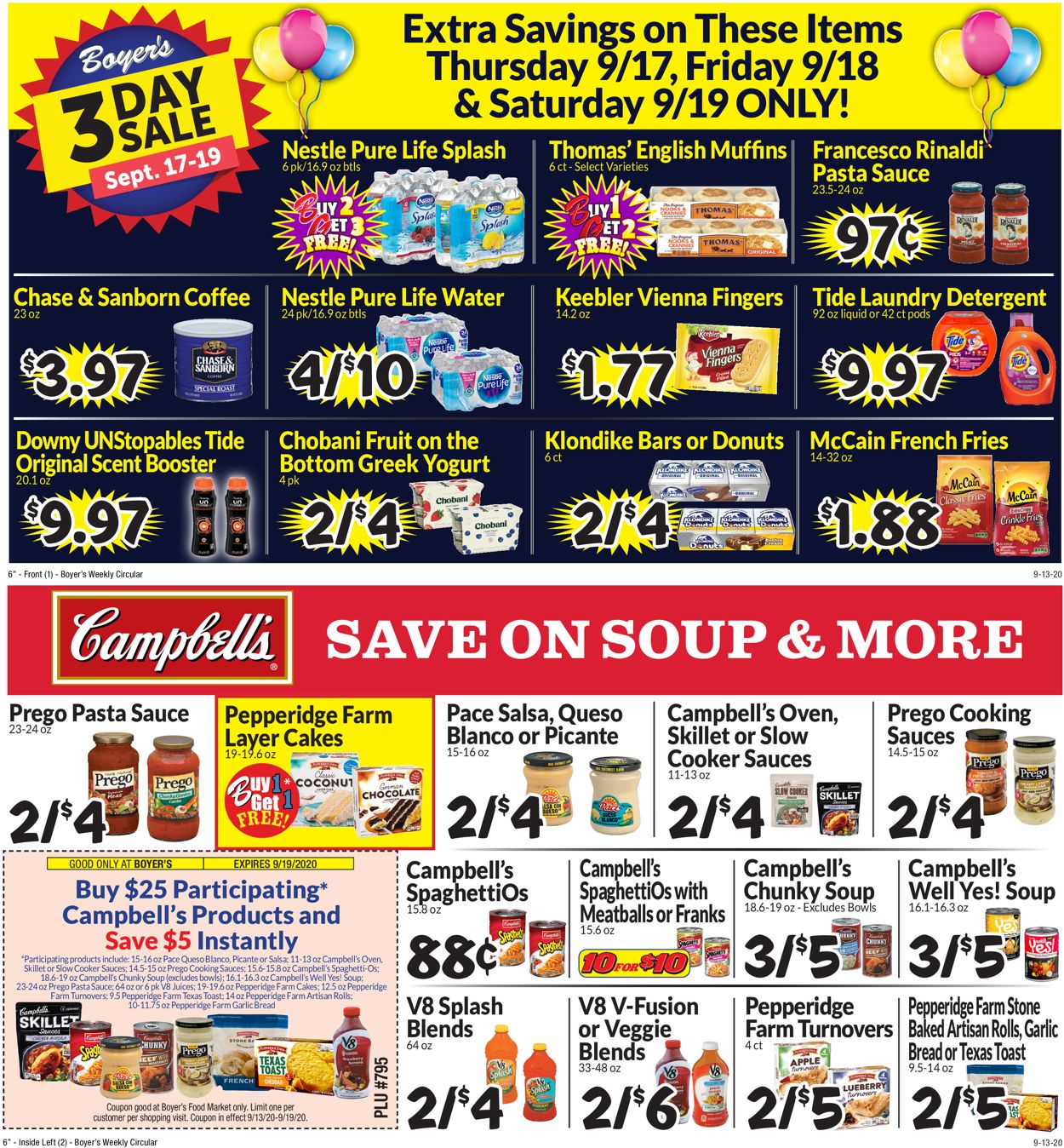 Boyer's Food Markets Weekly Ad Circular - valid 09/13-09/19/2020