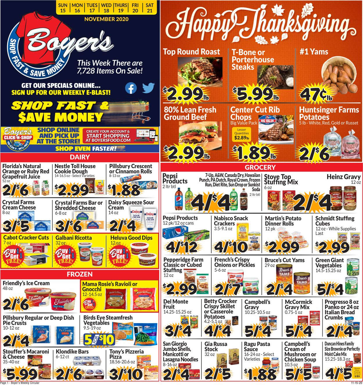 Boyer's Food Markets Weekly Ad Circular - valid 11/15-11/21/2020 (Page 3)