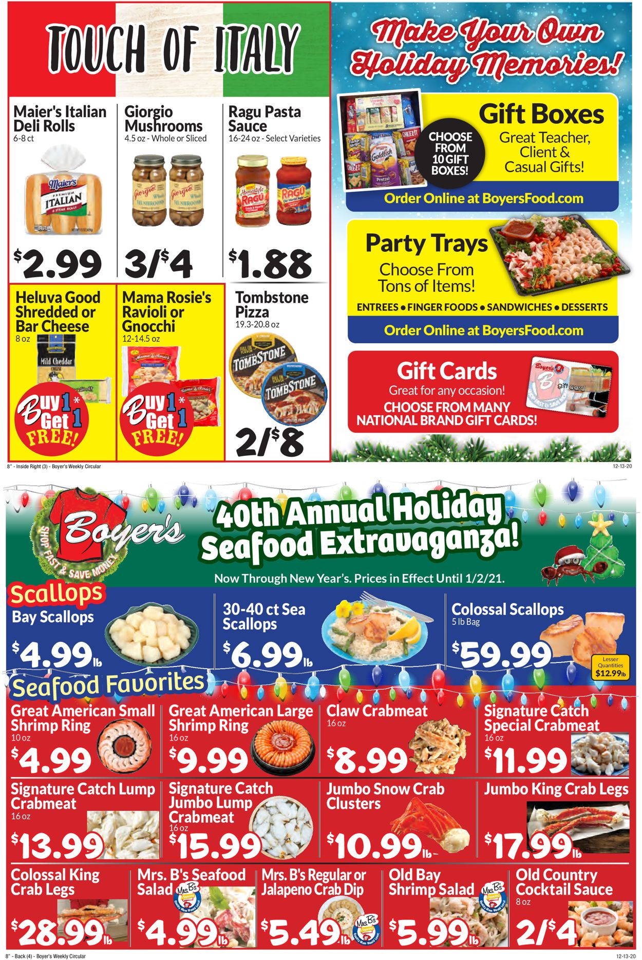 Boyer's Food Markets Weekly Ad Circular - valid 12/13-12/19/2020 (Page 2)