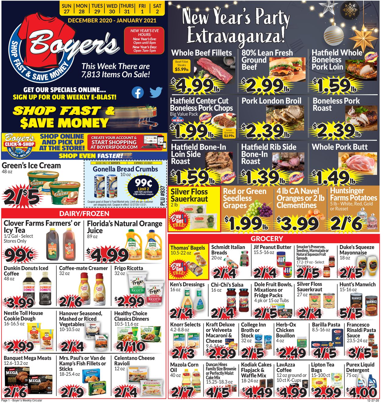 Boyer's Food Markets Weekly Ad Circular - valid 12/27-01/02/2021 (Page 3)