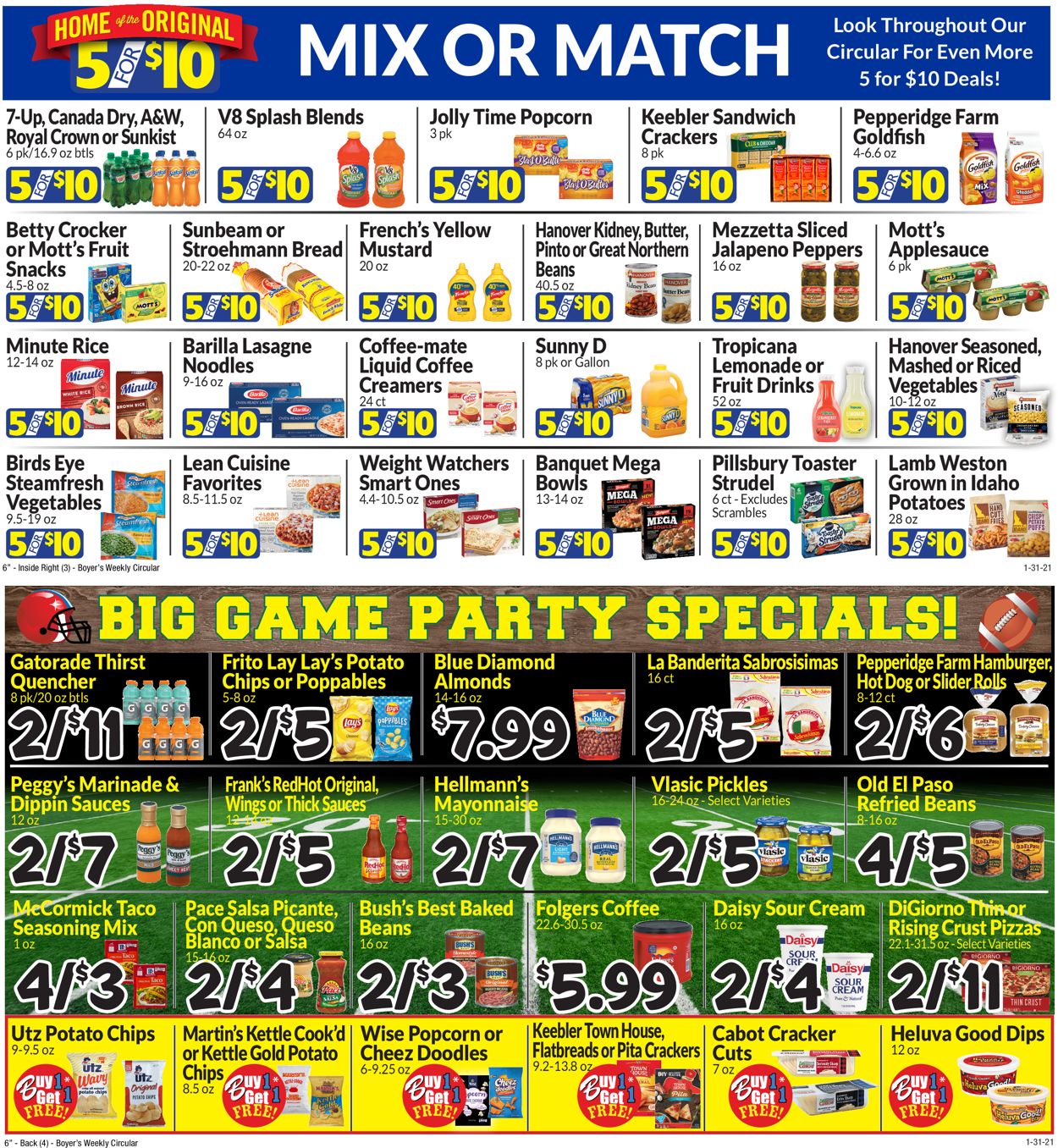 Boyer's Food Markets Game Day 2021 Weekly Ad Circular - valid 01/31-02/06/2021 (Page 2)