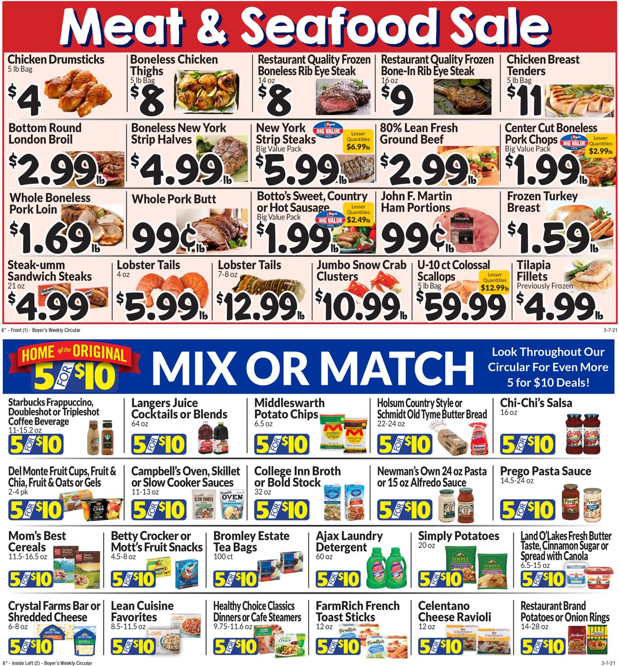 Boyer's Food Markets Weekly Ad Circular - valid 03/07-03/13/2021