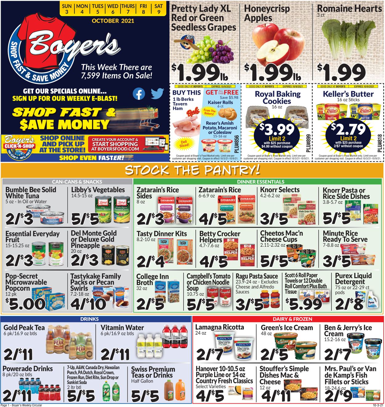 Boyer's Food Markets Weekly Ad Circular - valid 10/03-10/09/2021 (Page 3)