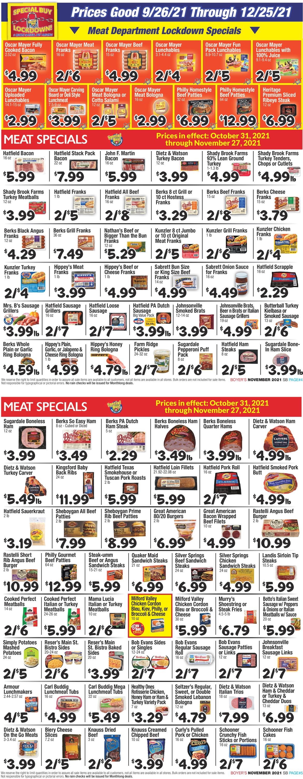 Boyer's Food Markets Weekly Ad Circular - valid 10/31-11/27/2021 (Page 3)