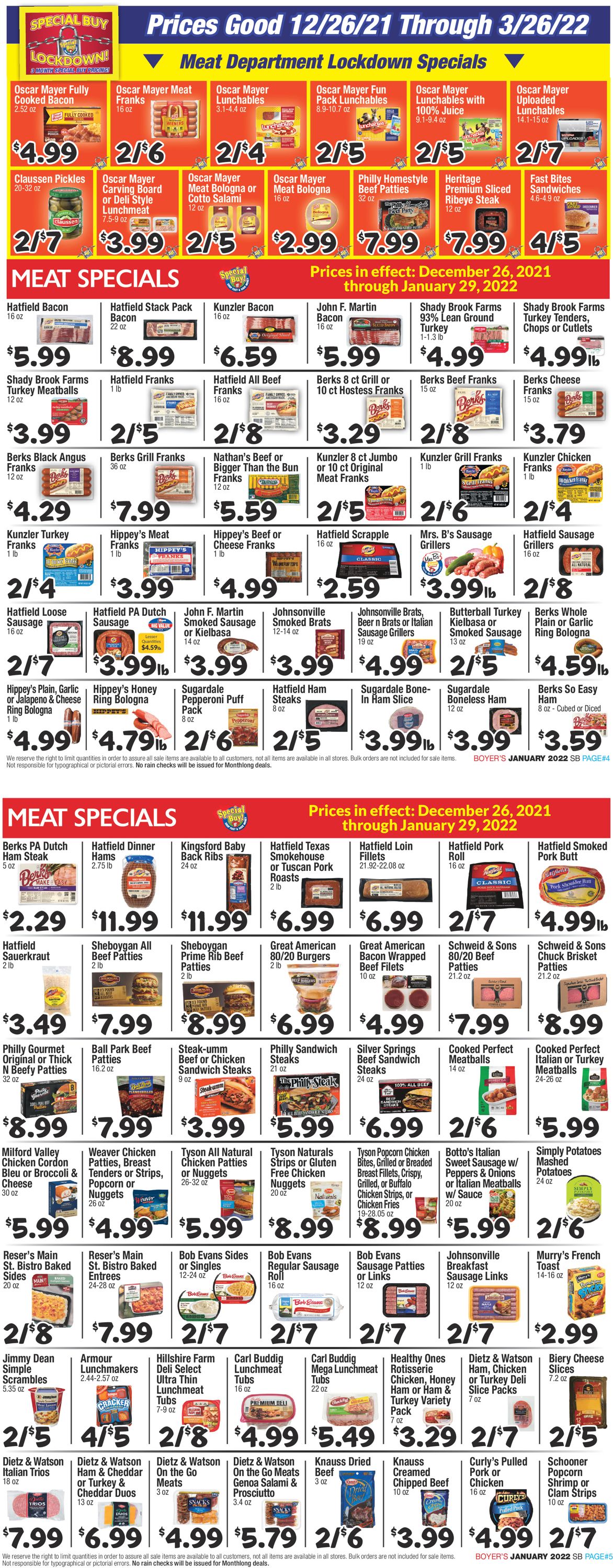 Boyer's Food Markets Weekly Ad Circular - valid 12/26-01/29/2022 (Page 3)