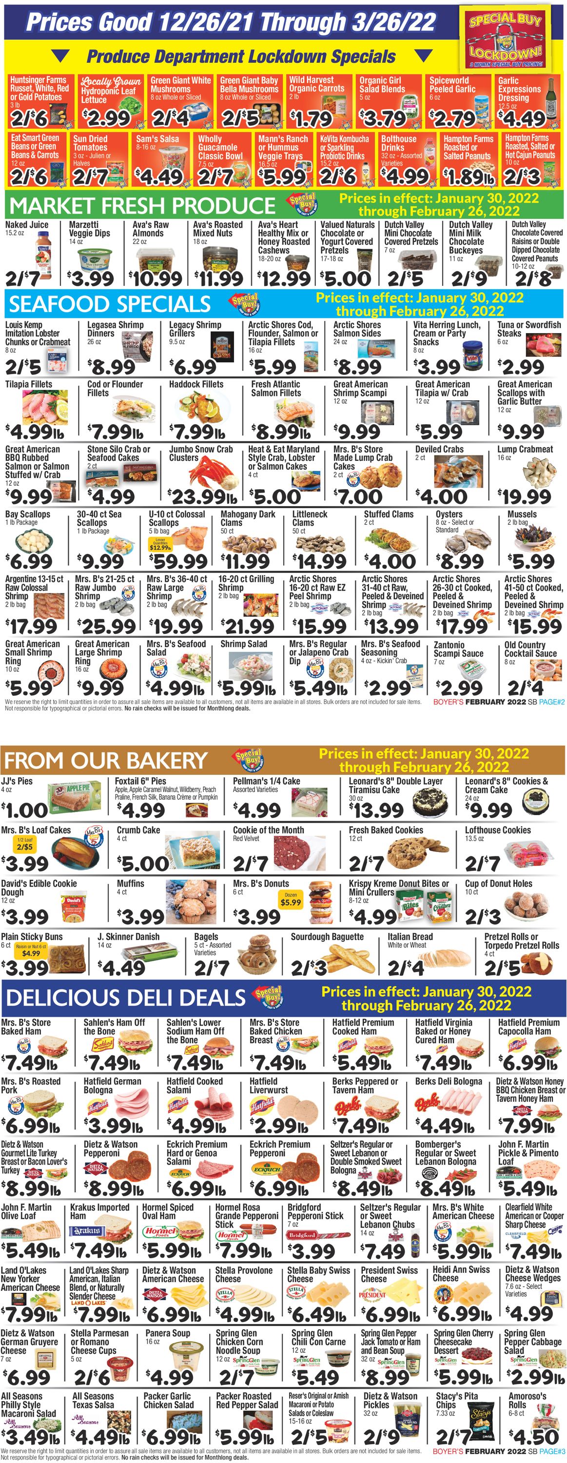 Boyer's Food Markets Weekly Ad Circular - valid 12/26-03/26/2022 (Page 2)
