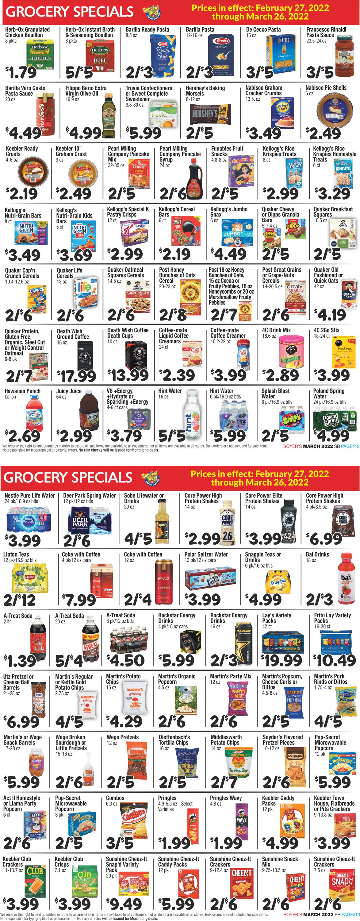Boyer's Food Markets Weekly Ad Circular - valid 02/27-03/26/2022 (Page 7)