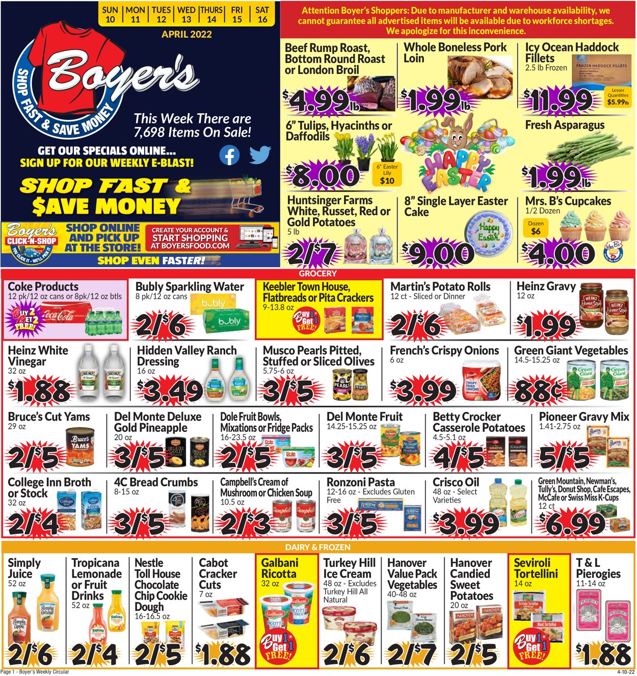 Boyer's Food Markets EASTER 2022 Weekly Ad Circular - valid 04/10-04/16/2022 (Page 3)